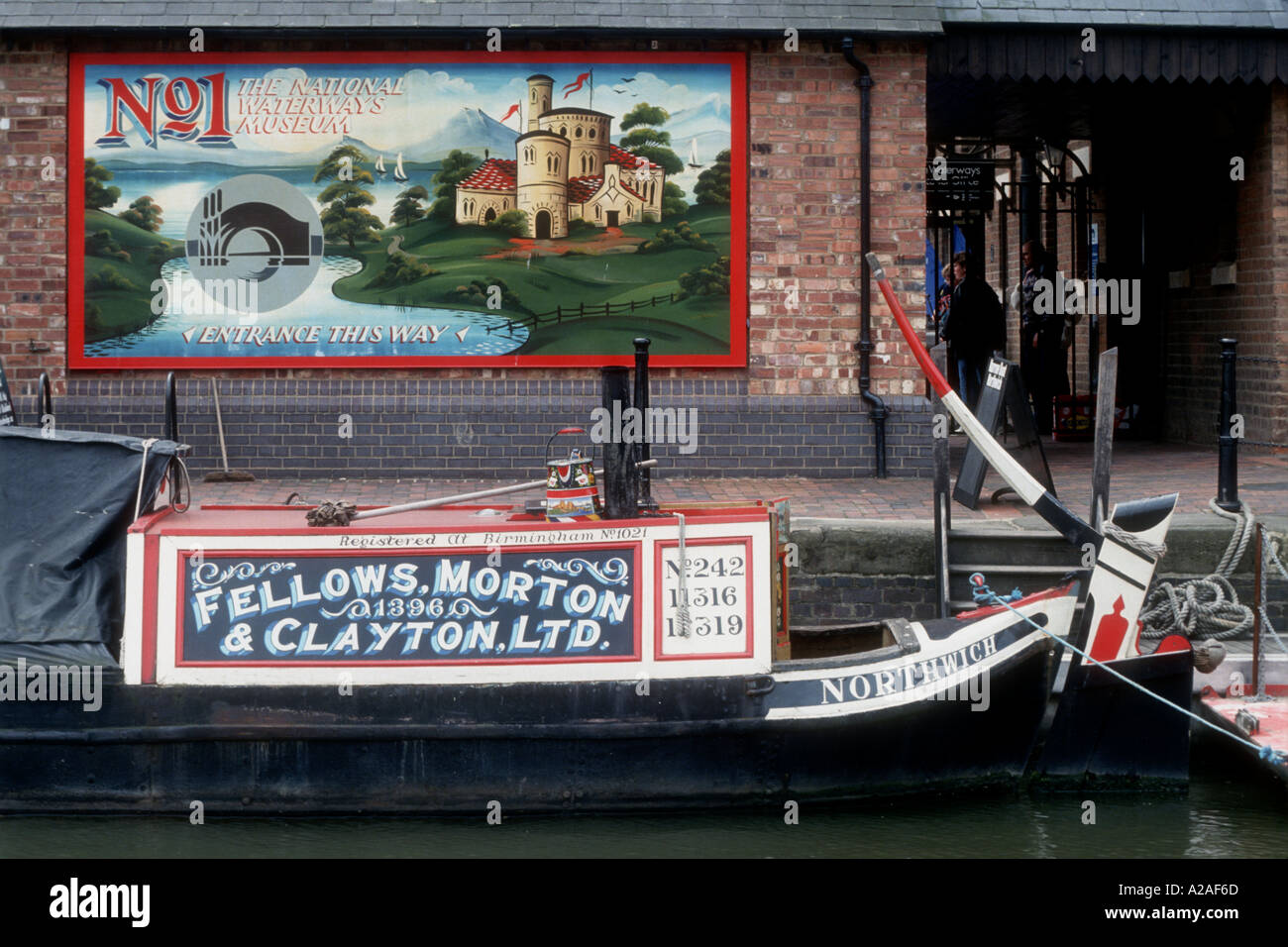 1898 borsisti Morton e Clayton butty Northwich presso il National Waterways Museum Donisthorpe England Regno Unito Foto Stock