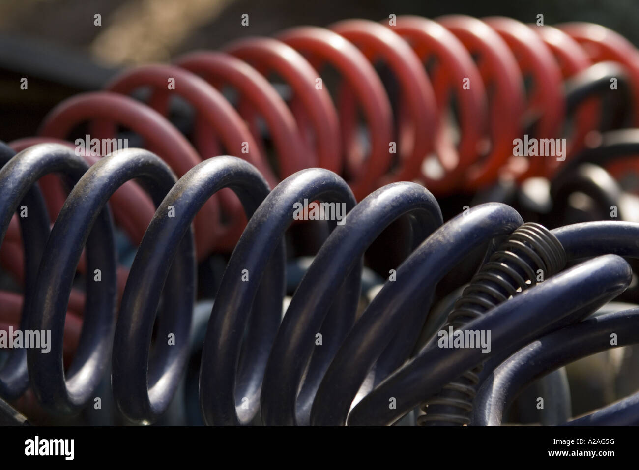 Freno pneumatico tubi flessibili sul big rig trattore Foto Stock