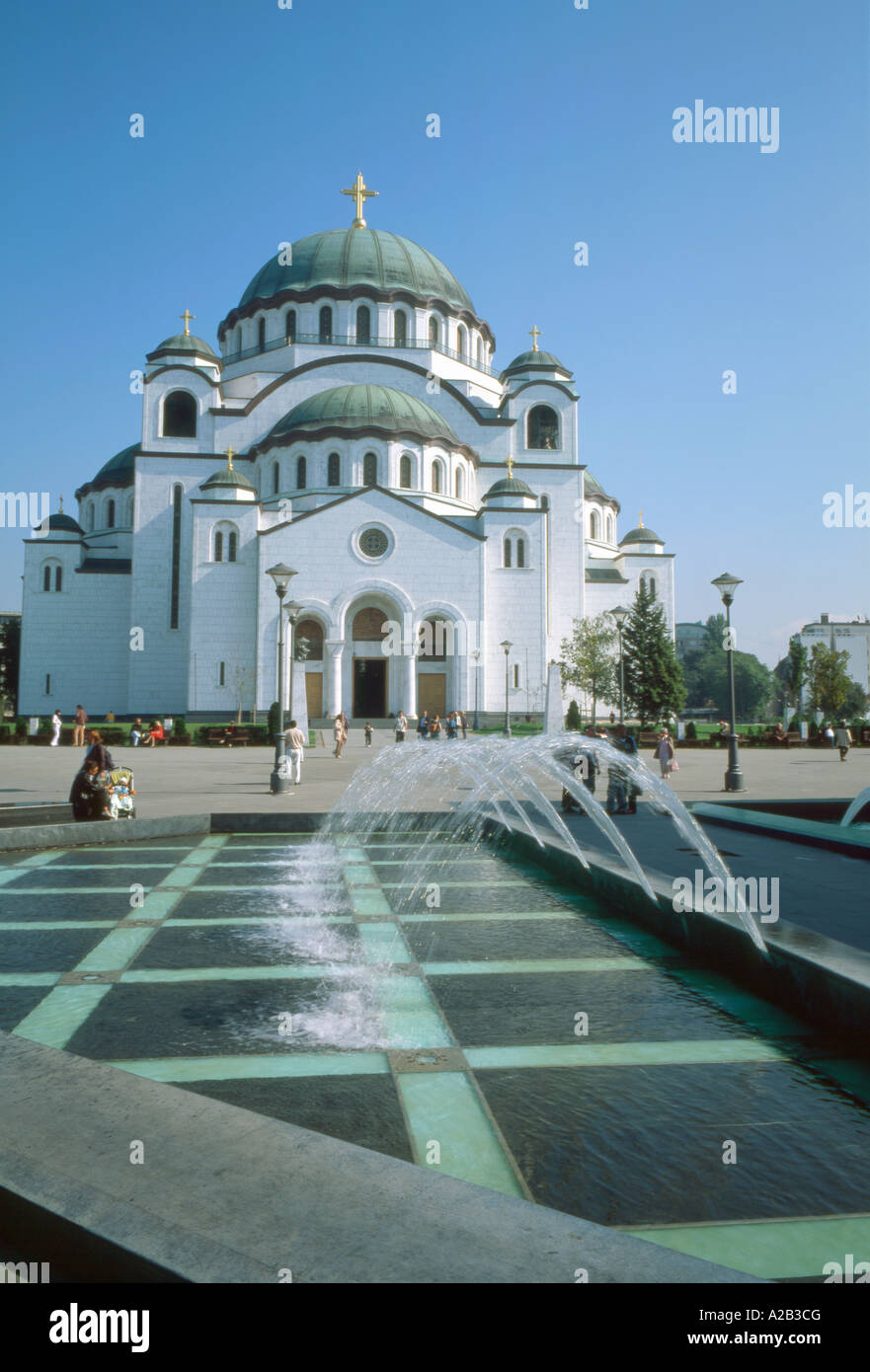 Come ancora incompiuta di San Sava Chiesa o Hram Svetog Save, Belgrado, Serbia. Foto Stock
