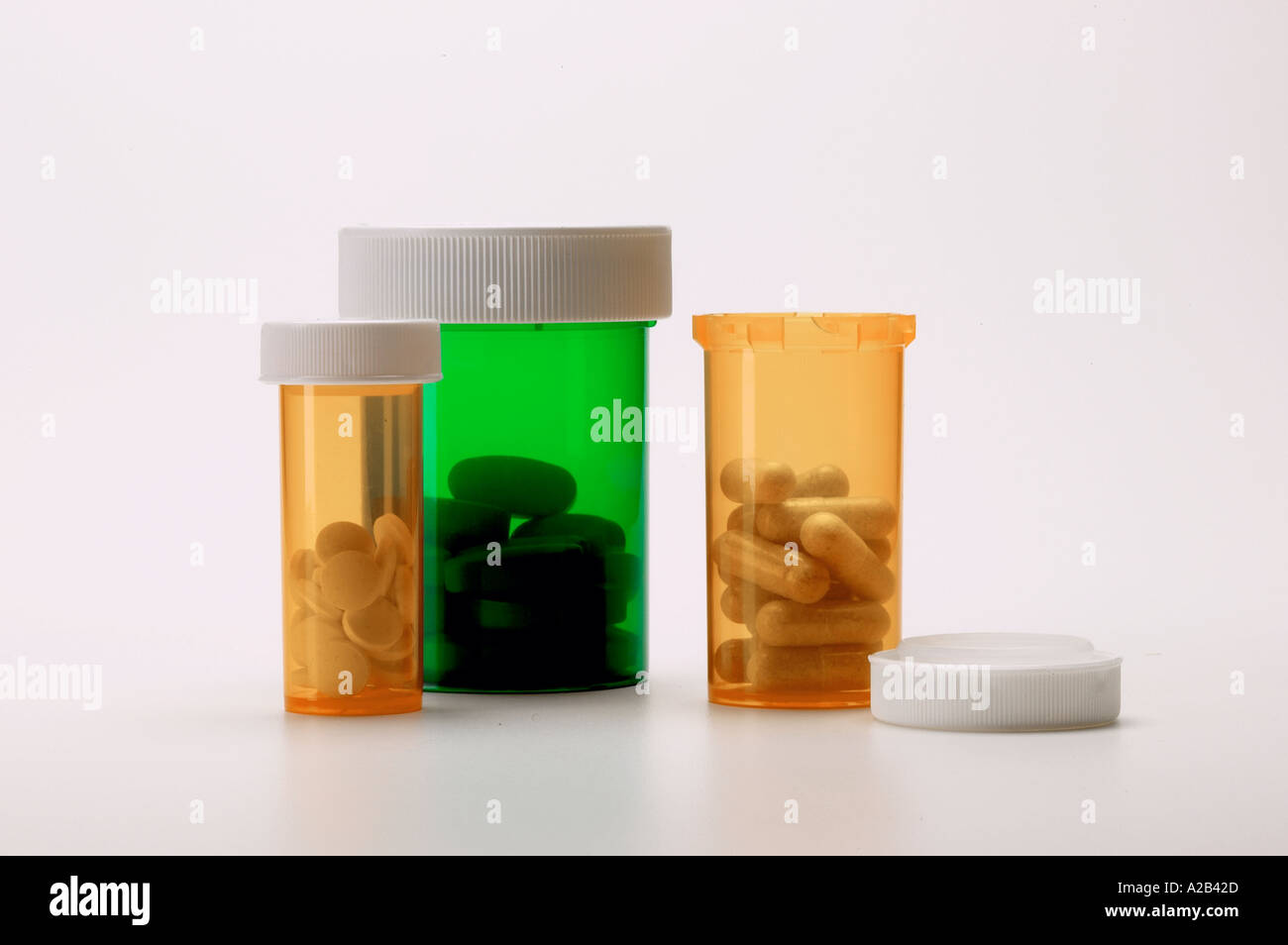 Medicina flaconi portapillole Foto Stock