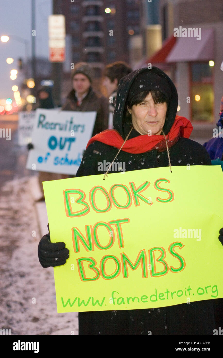 Reclutamento Anti-Military Foto Stock