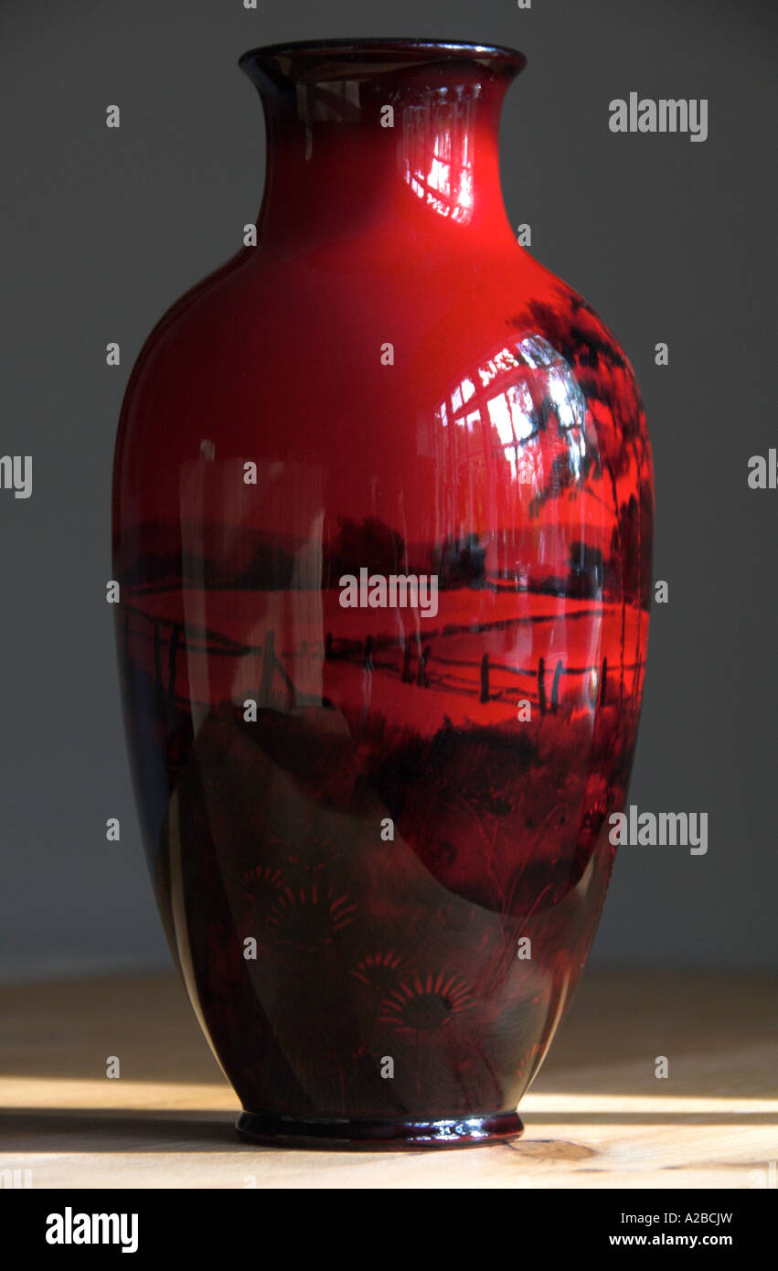 Vintage Royal Doulton flambe vaso Foto Stock