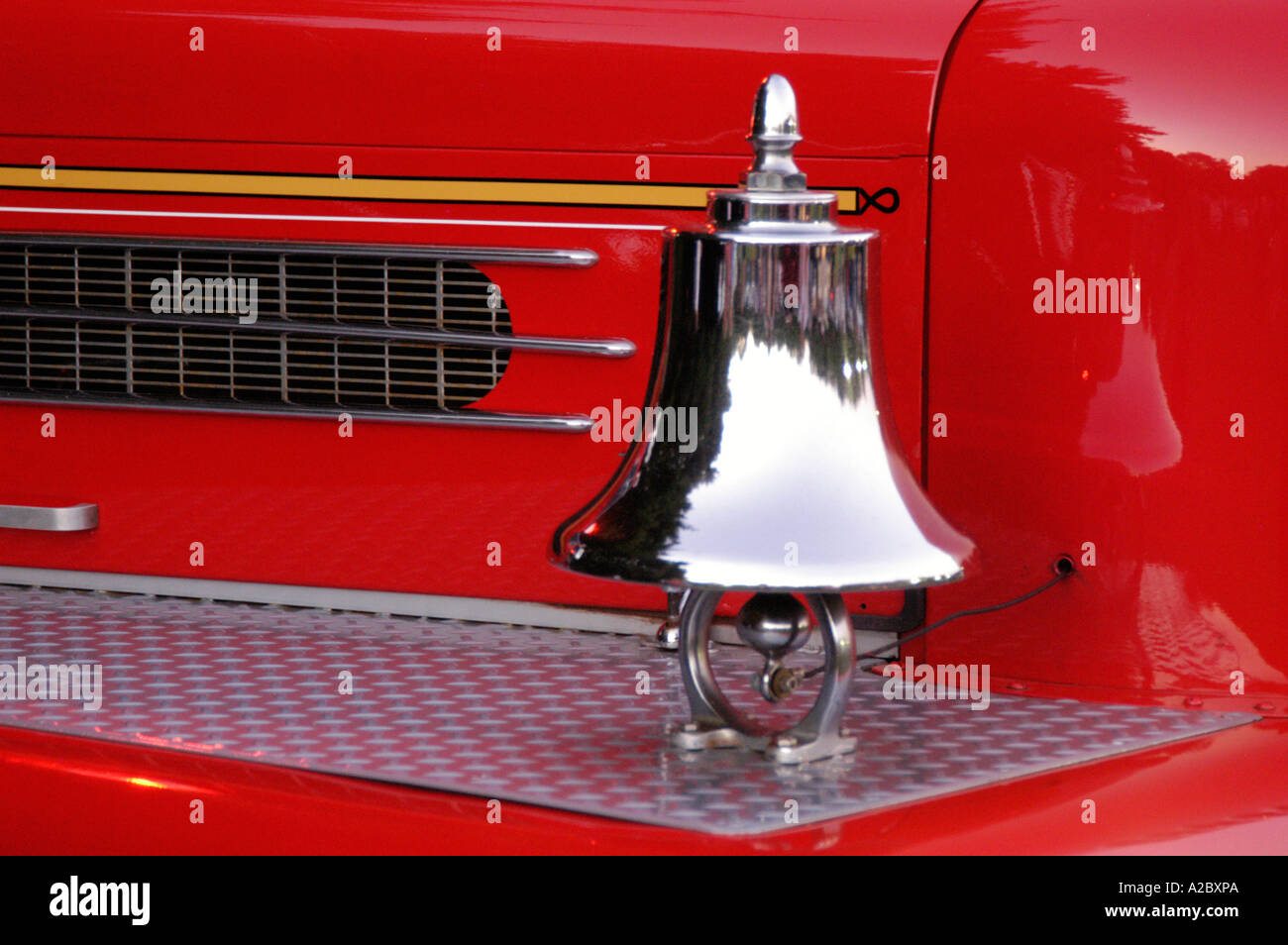 Vista dettagliata del vecchio motore Fire Bell Foto Stock