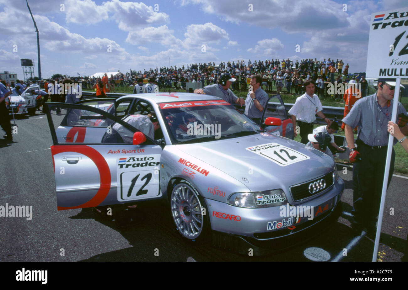 Audi A4 sulla griglia Y gramole Thruxton 1998 Foto Stock