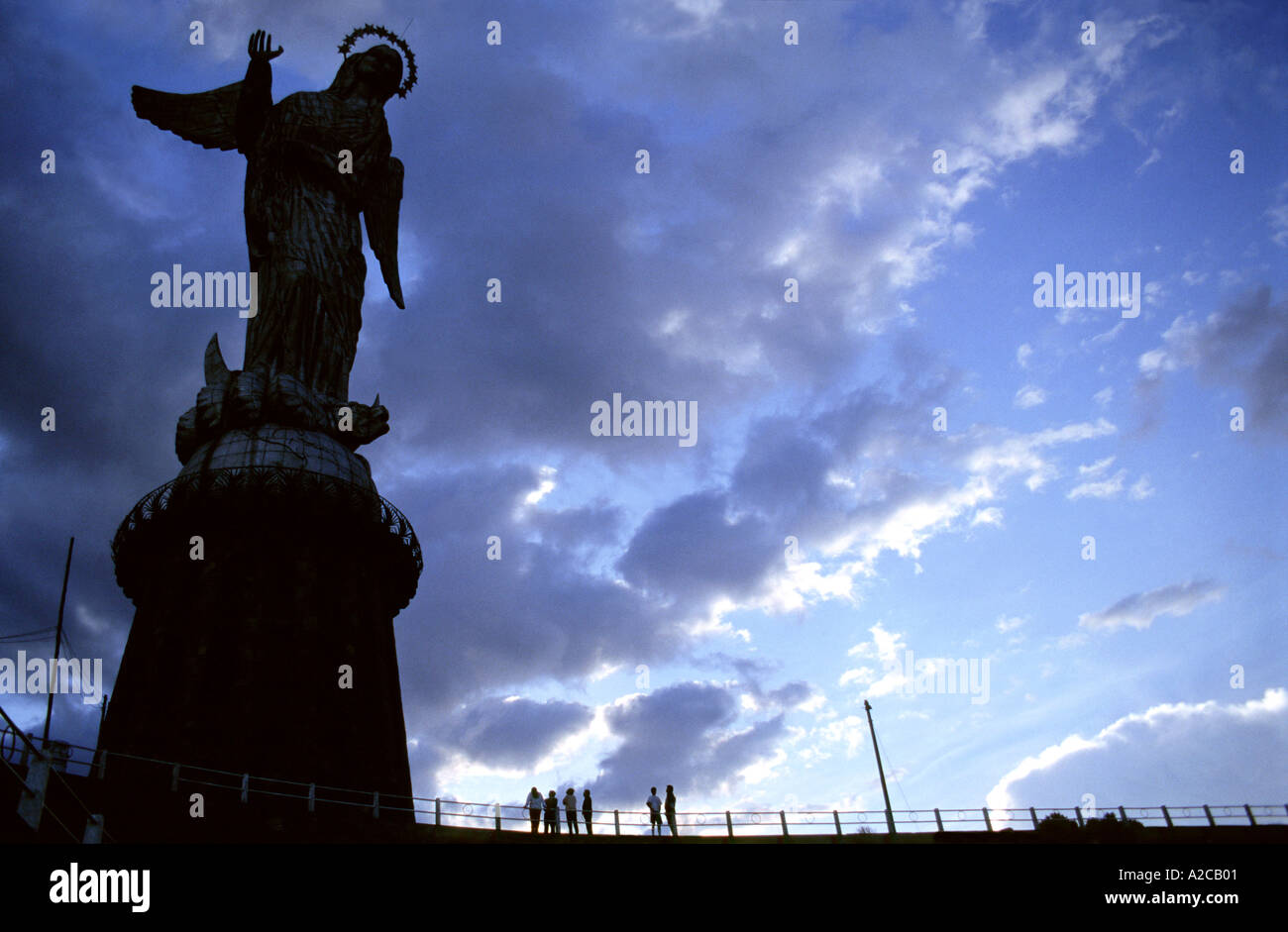 Virgen de Las Americas monumento. Panecillo Hill.. Quito Ecuador Foto Stock