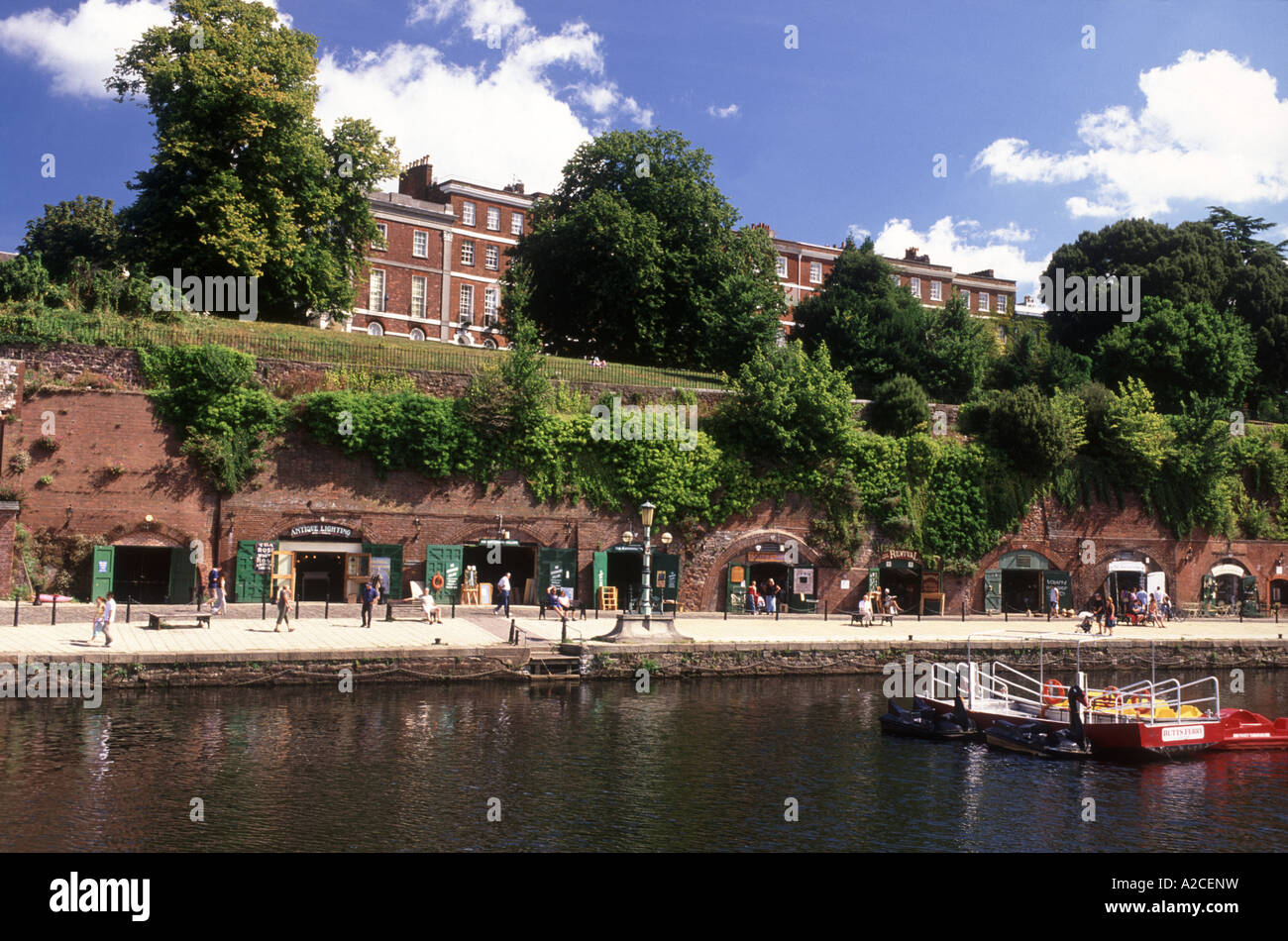 Fiume Exe Quayside nella città di Exeter Devon. 4301-406 GPL Foto Stock