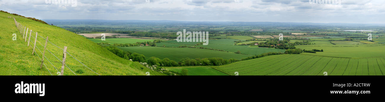 "South Downs' Sussex vista su Alciston. Foto Stock