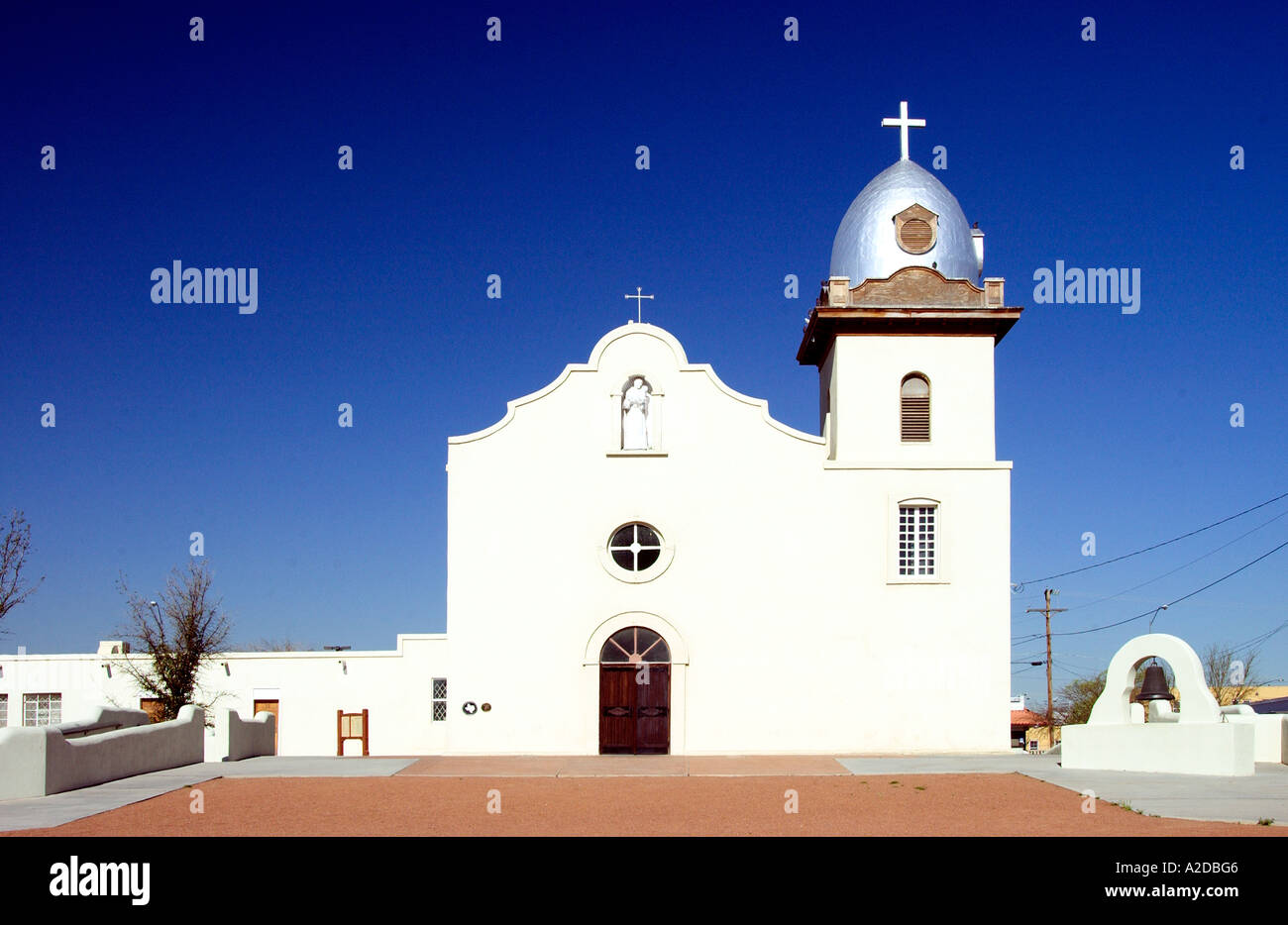 Il Yselta missione chiesa di El Paso Texas USA Foto Stock
