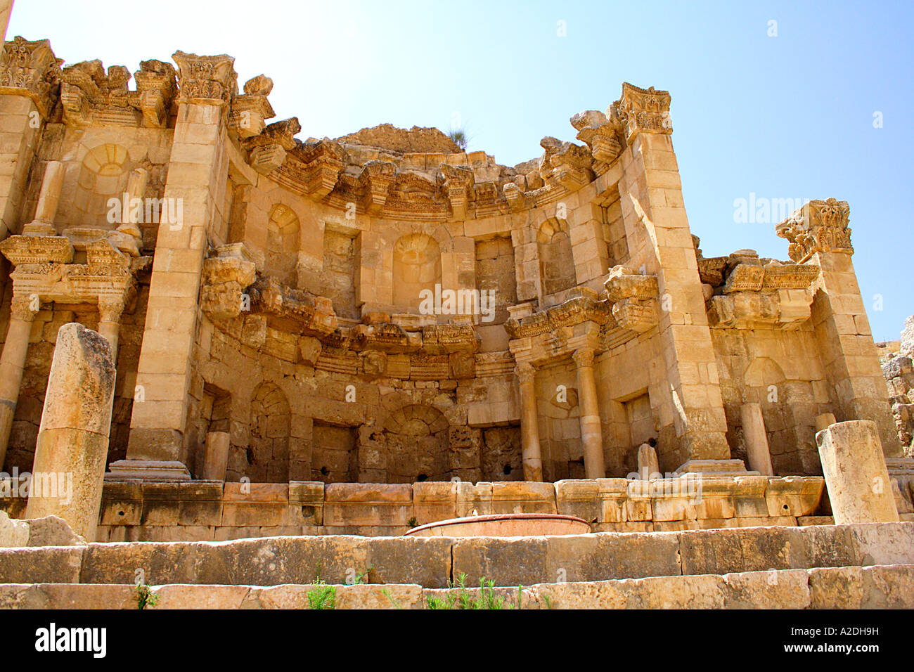 Rovine romane Jerash Giordania Medio Oriente Foto Stock