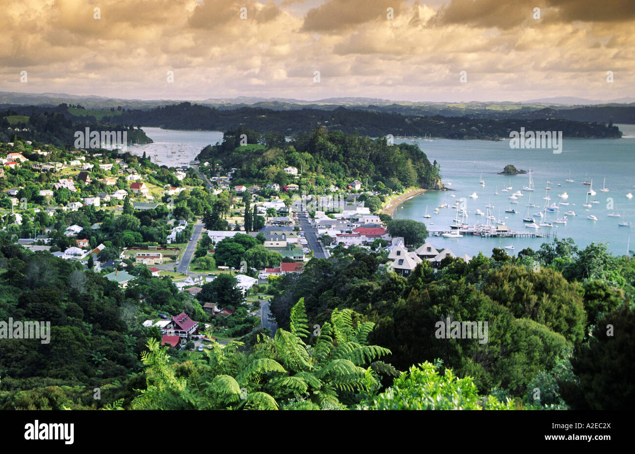 Nuova Zelanda Bay of Islands Russel Foto Stock