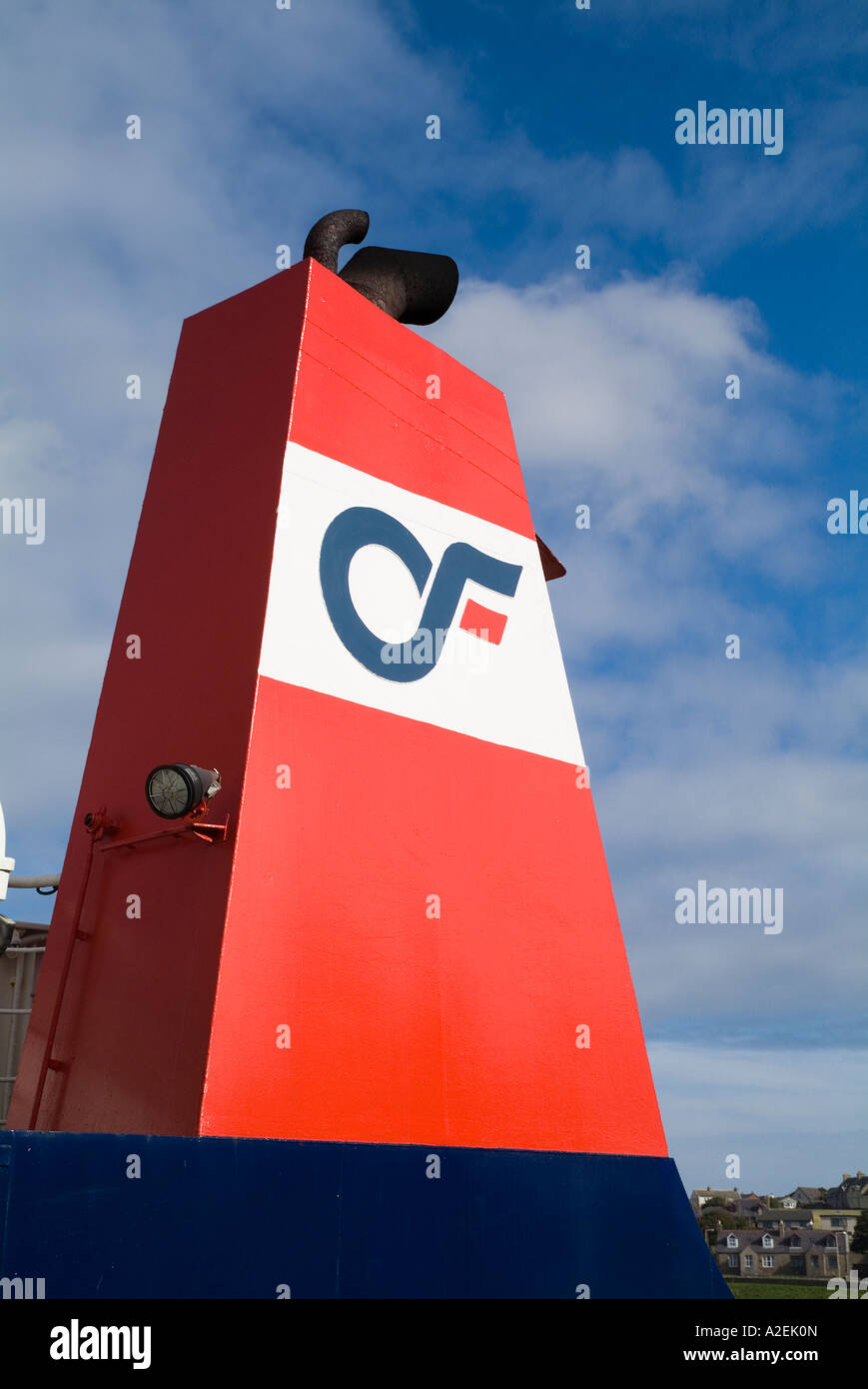 Dh Orkney ferries SHIPPING UK passeggero traghetto auto MV Earl Sigurd Orkney ferries logo su imbuto Foto Stock