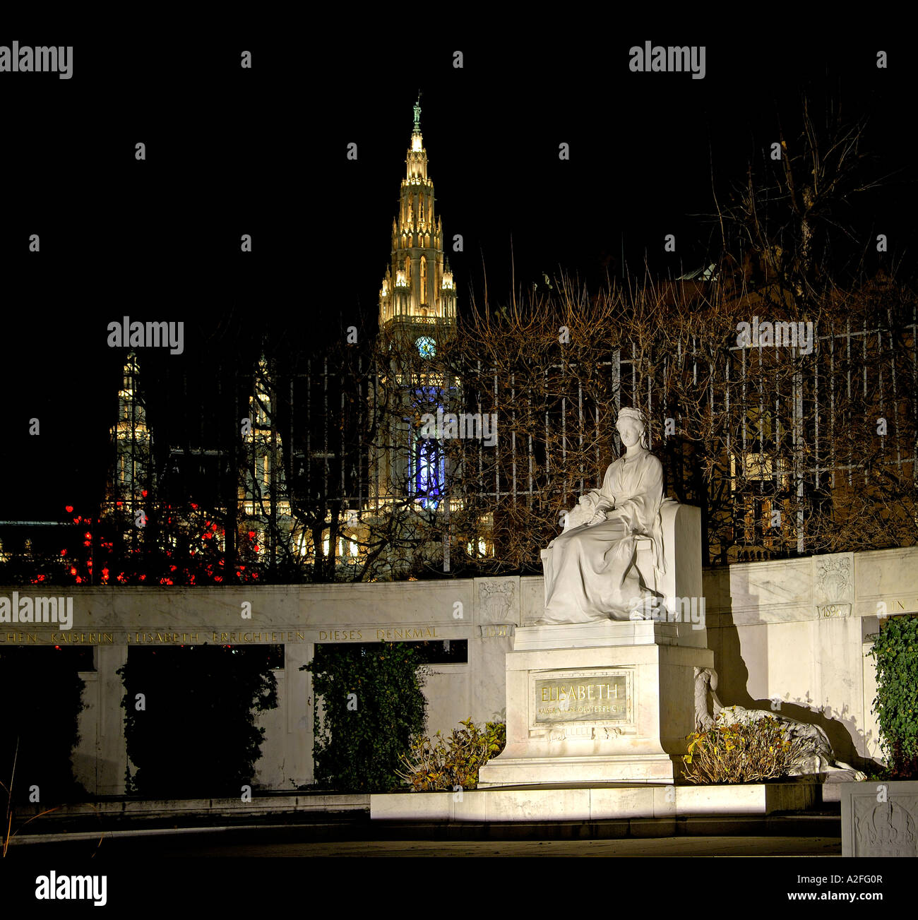 Monumento dell'imperatrice Elisabetta ('Sissy"), Volksgarten, Vienna, Austria Foto Stock