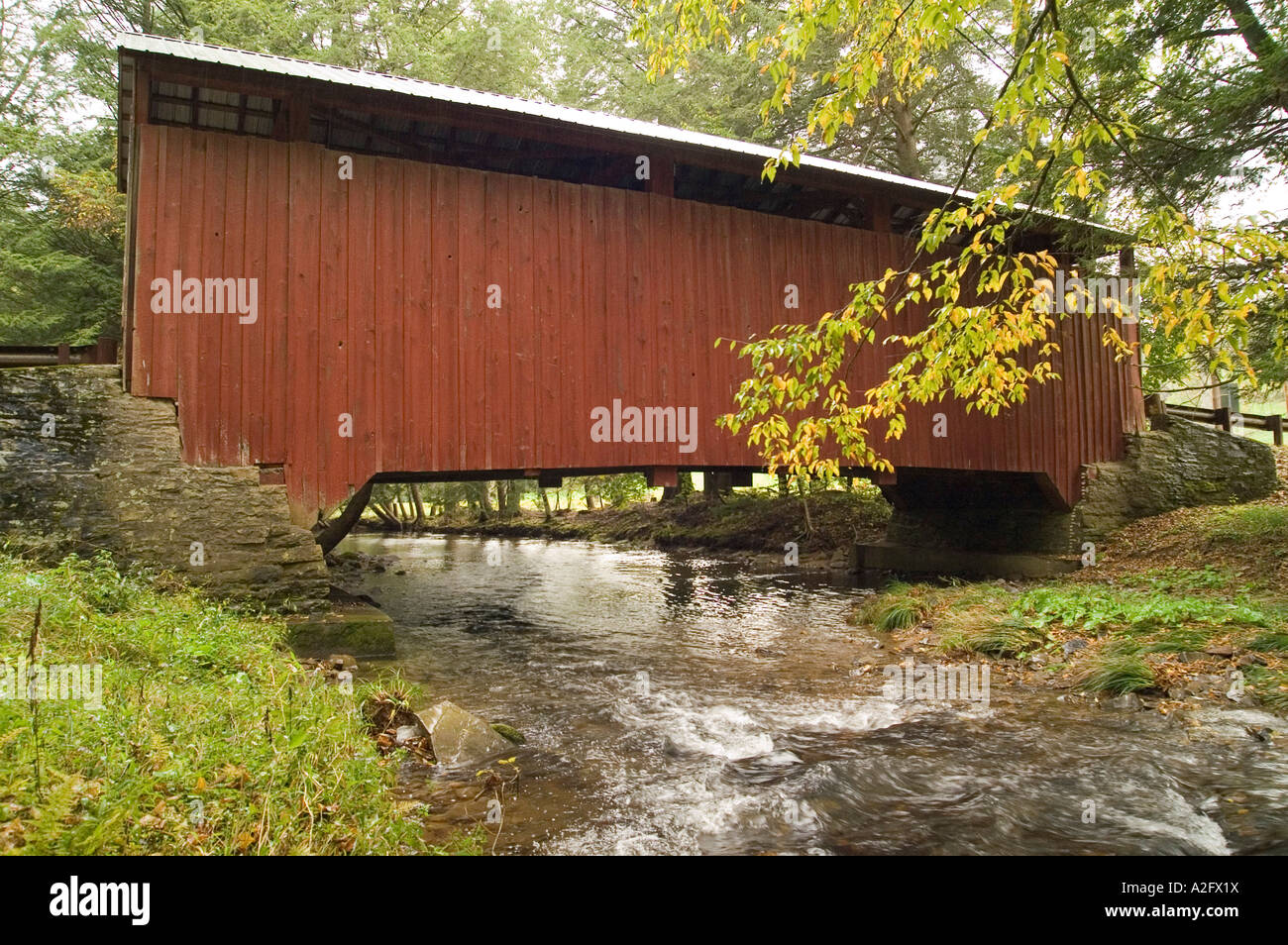 Jud Christian ponte coperto, vicino sereno, contea Columbia, Pennsylvania Foto Stock