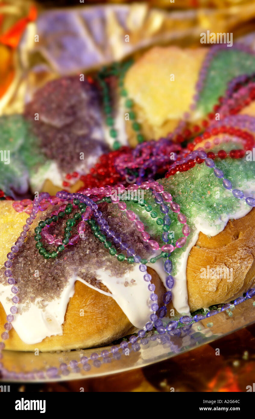 Mardi Gras torta di re Foto Stock