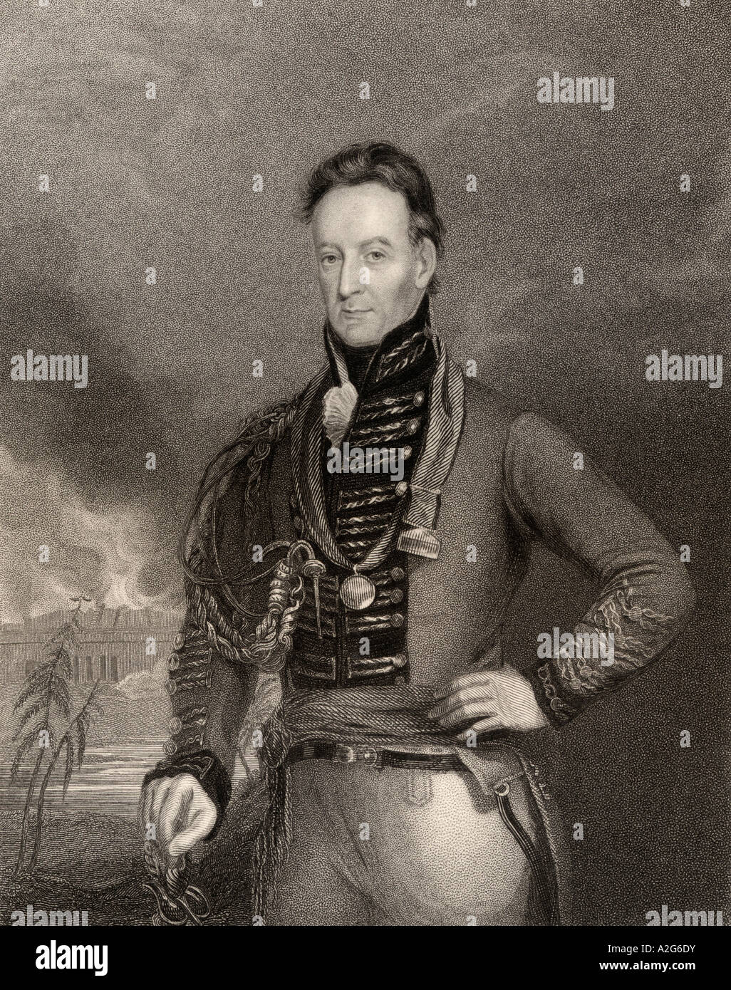 Generale maggiore Sir Charles Shipley, 1755-1815. Ufficiale senior dell'esercito britannico e governatore di Grenada. Foto Stock