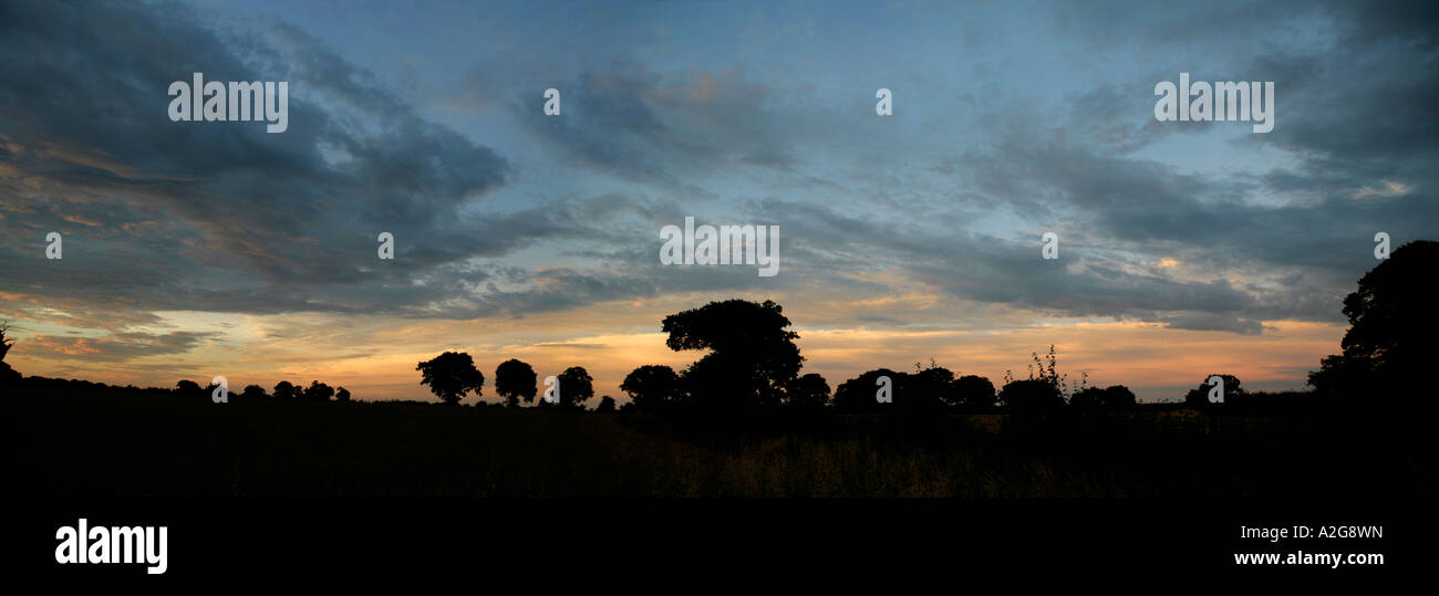 Norfolk panorama al tramonto REGNO UNITO Foto Stock