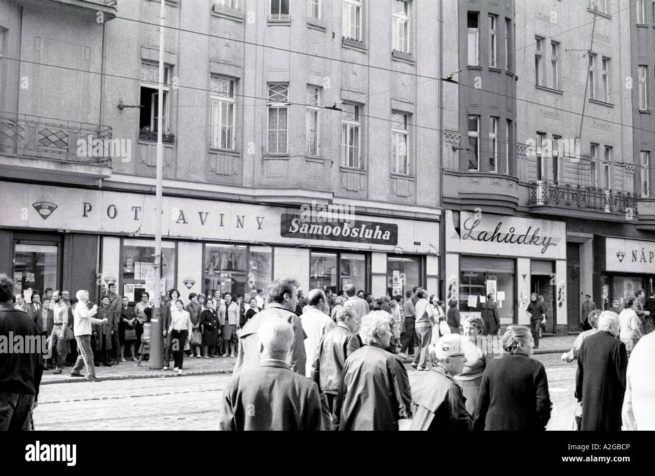 Shopping Praga Cecoslovacchia tra il 1960 e il 1970 Foto Stock