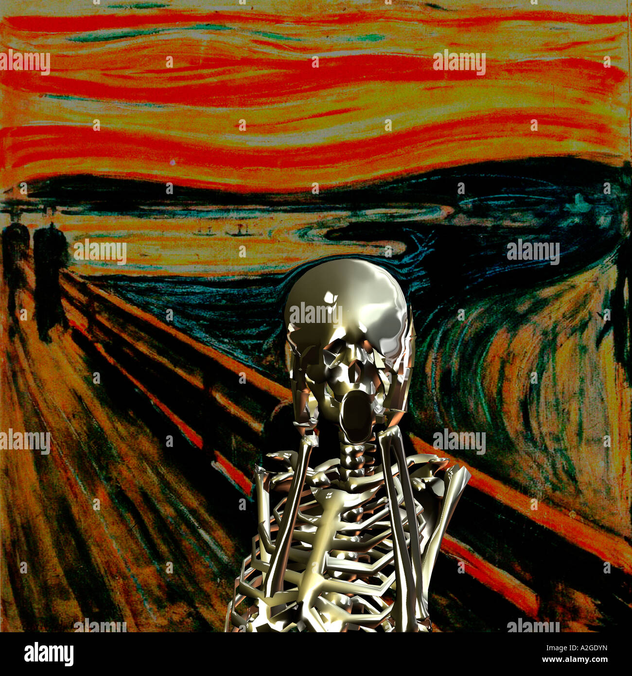 Wieco Art The Scream di Edward Munch Riproduzione di dipinti famosi Stampe astratte su tela per la decorazione della parete moderna su tela per la decorazione della casa e dell'ufficio MUNCH-0001-3040