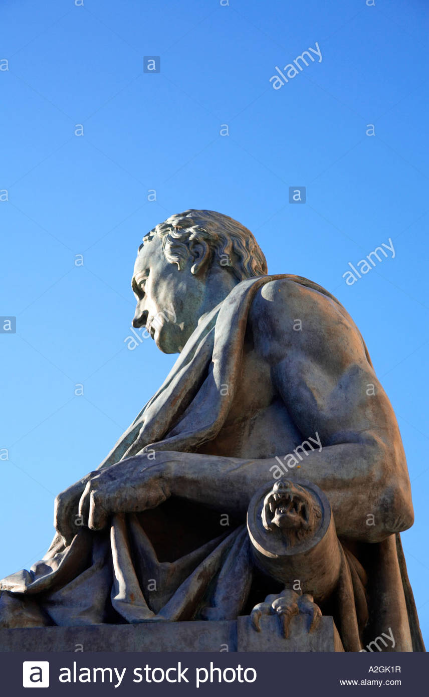 David Hume statua, Edimburgo, Scozia Foto Stock