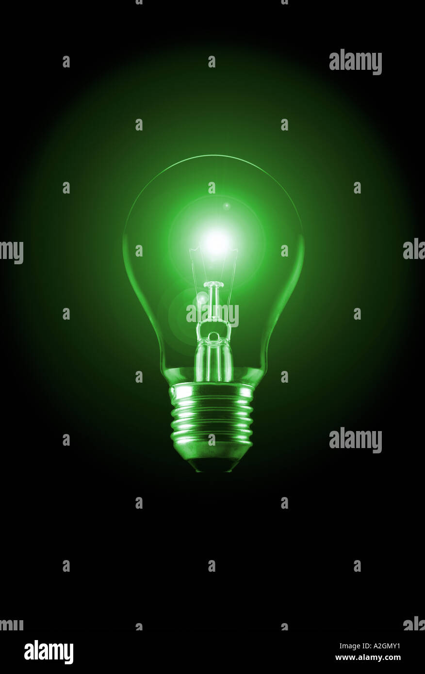 Green buld gruene Gluehbirne Foto Stock