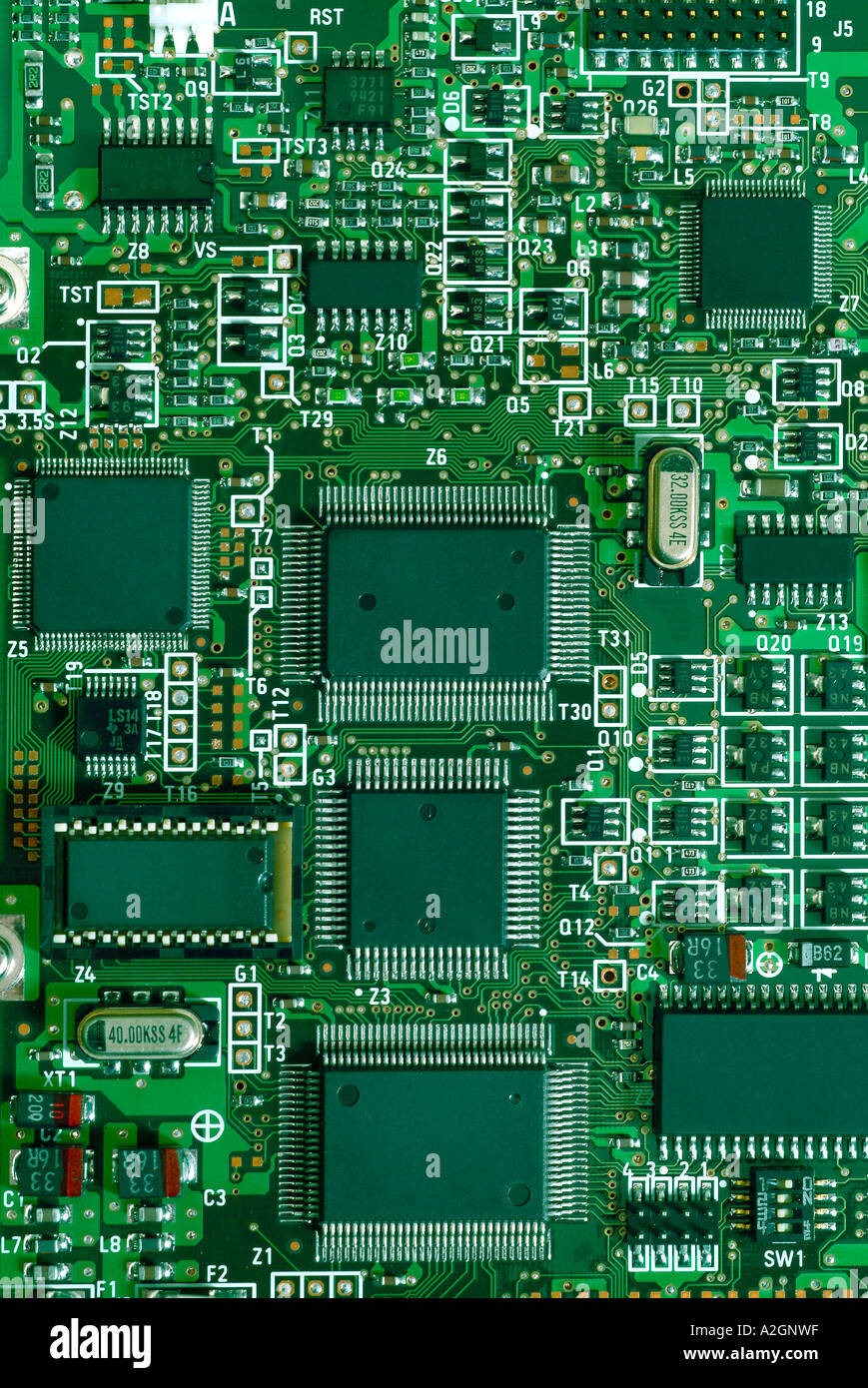 Scheda della piastra Platine Foto Stock