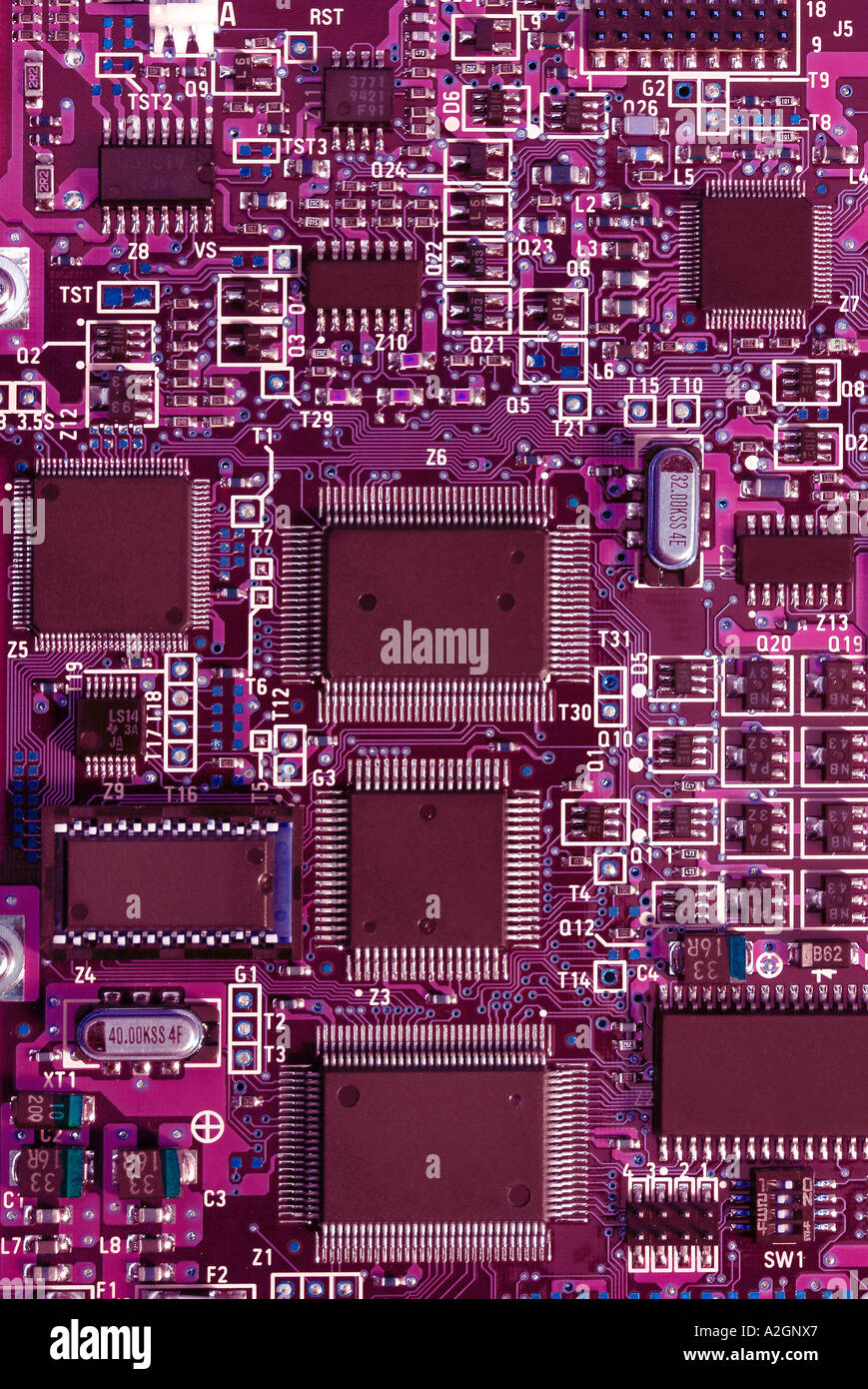 Scheda della piastra Platine Foto Stock