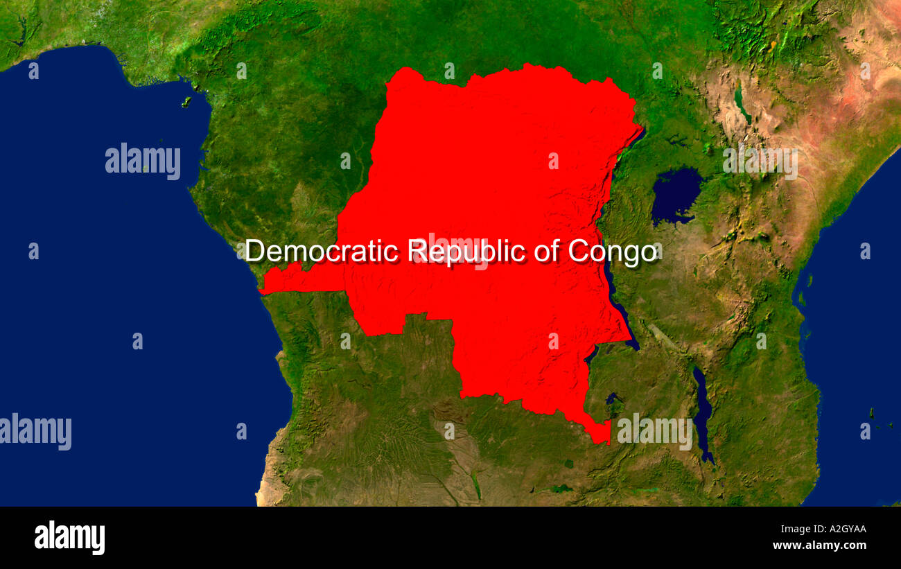 Mappa della repubblica democratica del congo immagini e fotografie