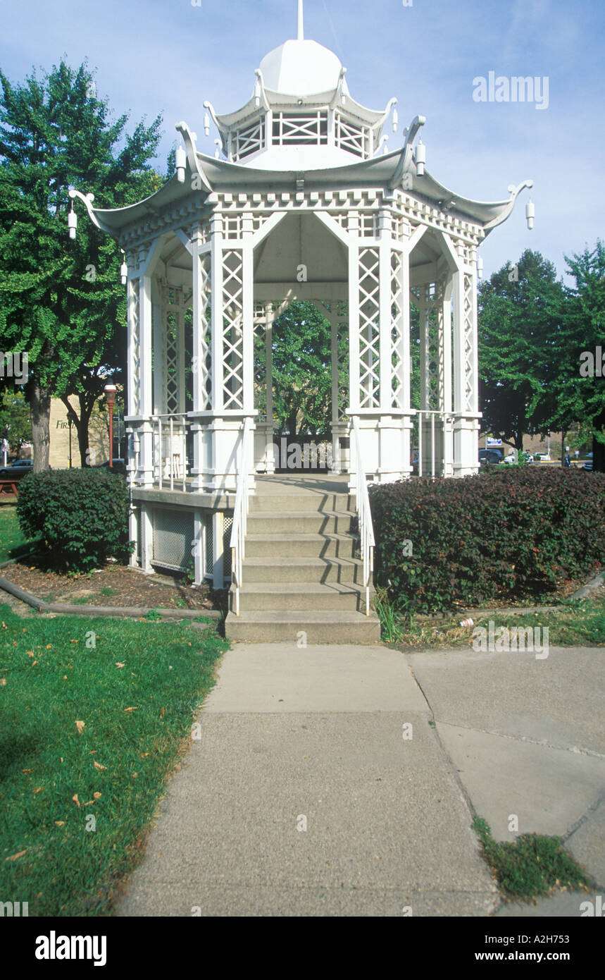 In stile vittoriano gazebo Dubuque Iowa 2002 Foto Stock