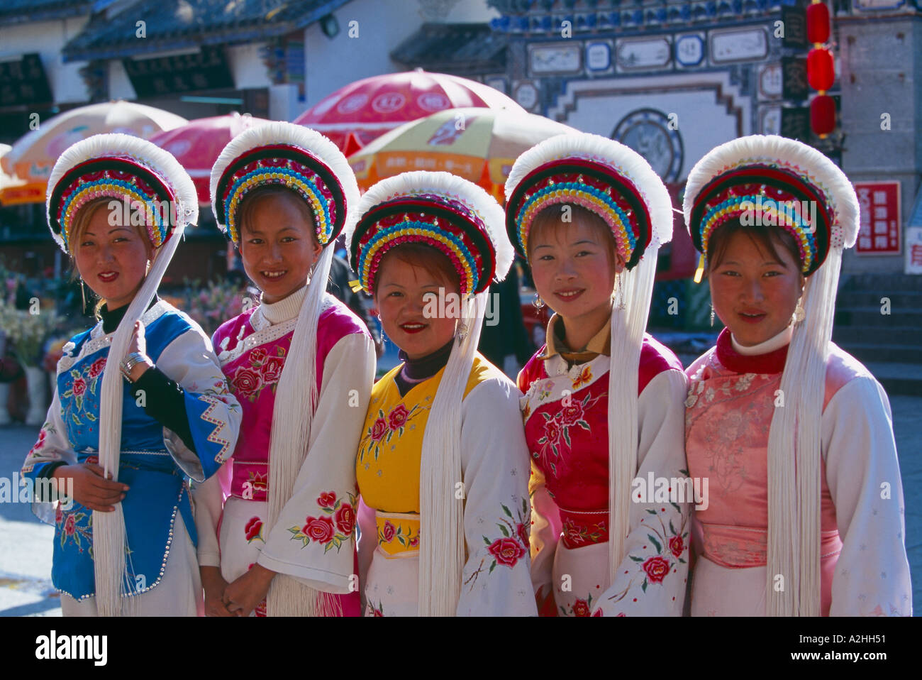 Local Bai donne Dali nella provincia dello Yunnan in Cina Foto Stock