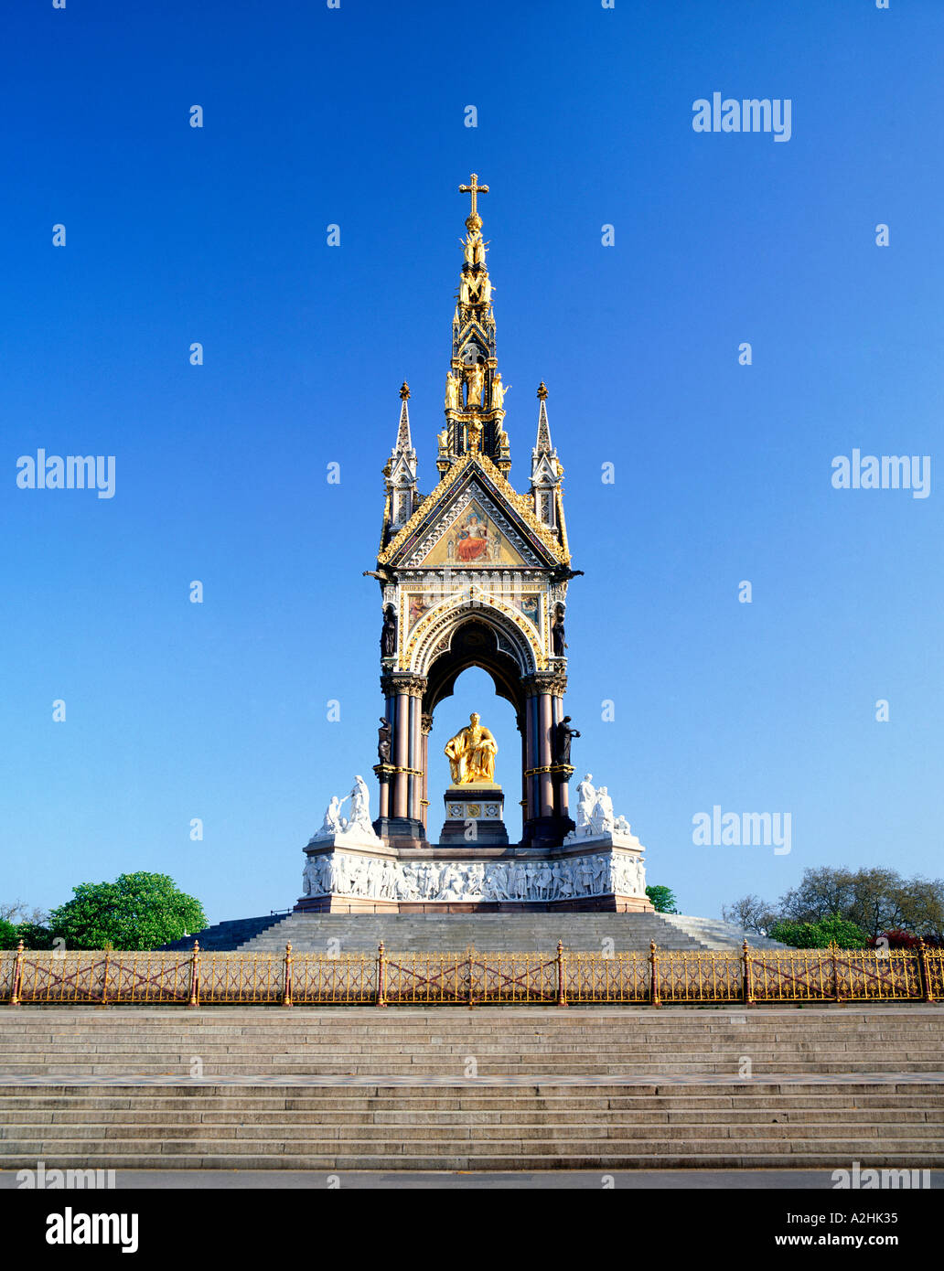 Il Prince Albert Memorial a Londra. Foto Stock