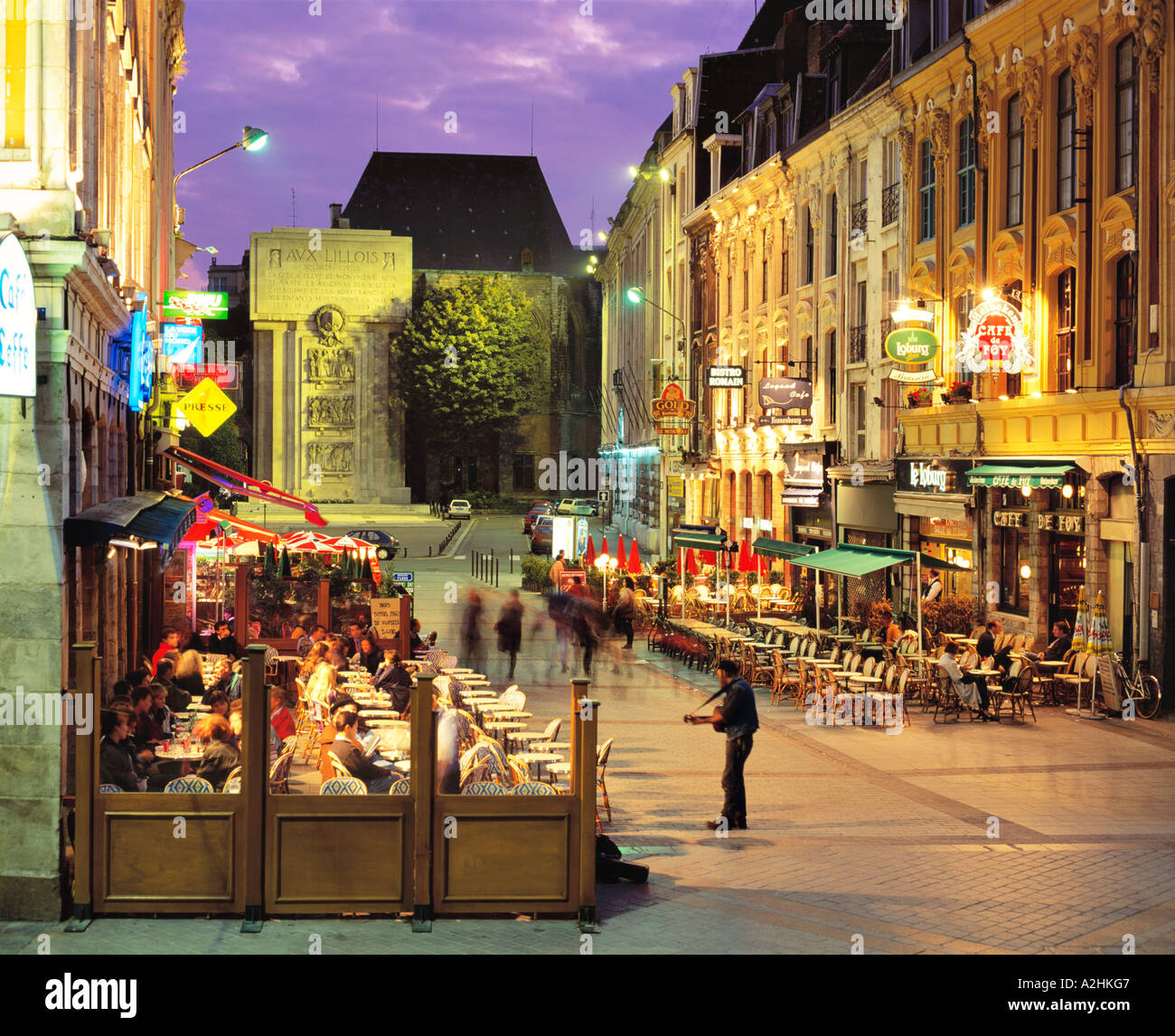 Francia Nord/Pas-de-Calais LILLE RUE RIHOUR Foto Stock