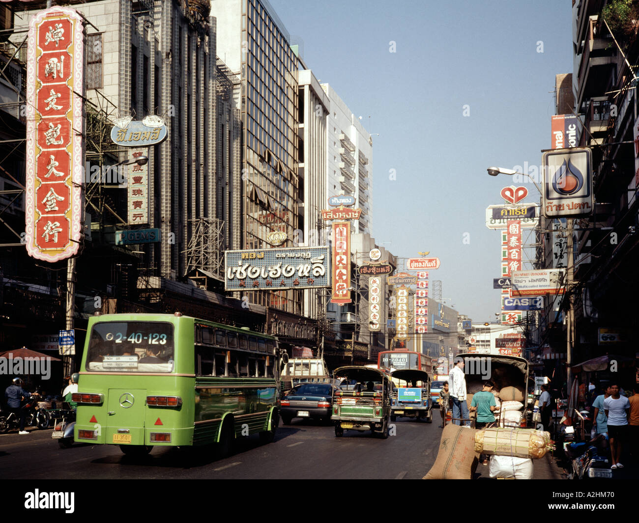 Tailandia Bangkok Chinatown Charoen Krung Road Foto Stock