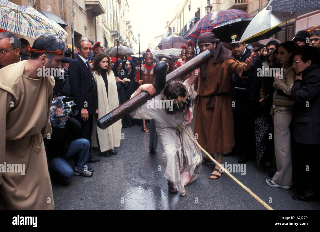 Processione di pasqua, Marsala, Sicilia, Italia Foto Stock