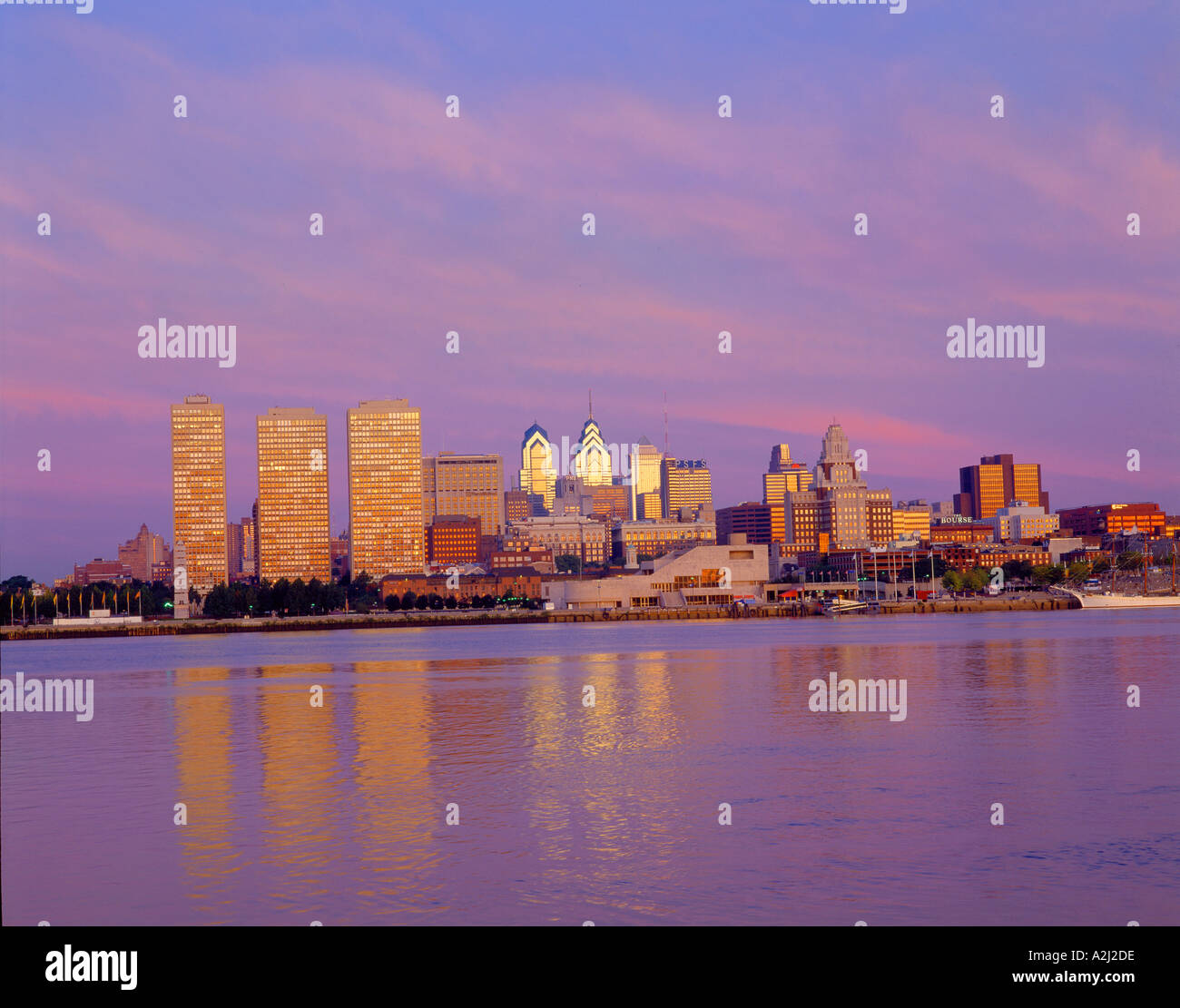 Lo skyline di Filadelfia in Pennsylvania Foto Stock