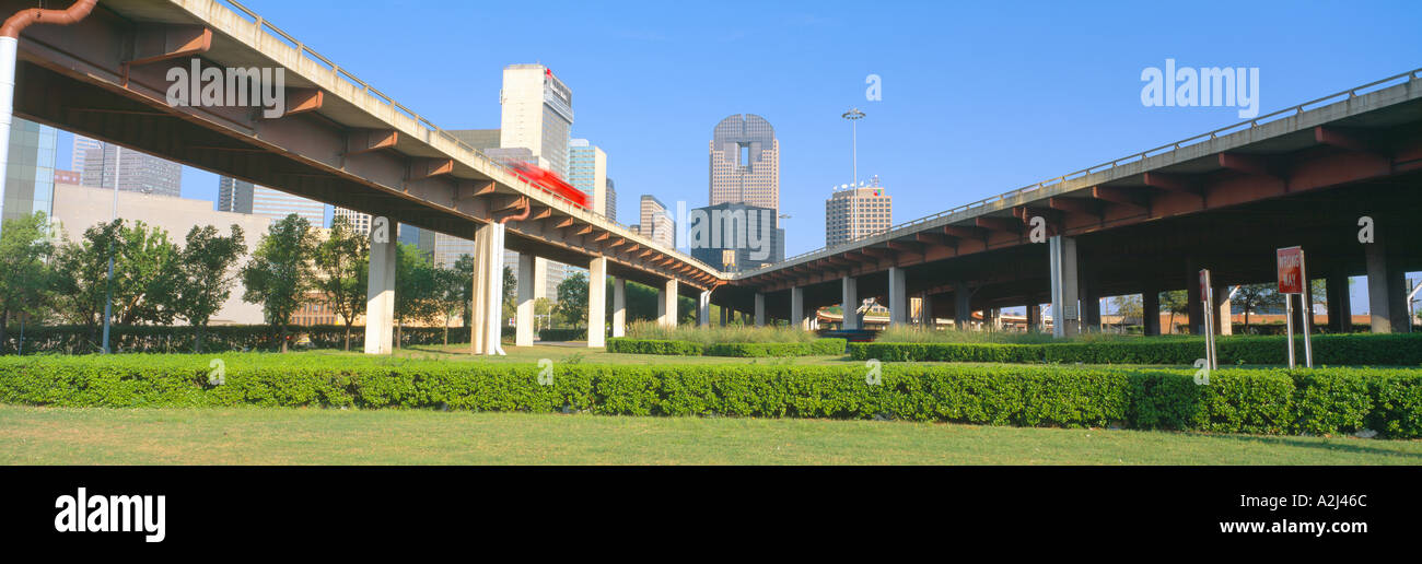 La città di Dallas Texas centrale Foto Stock