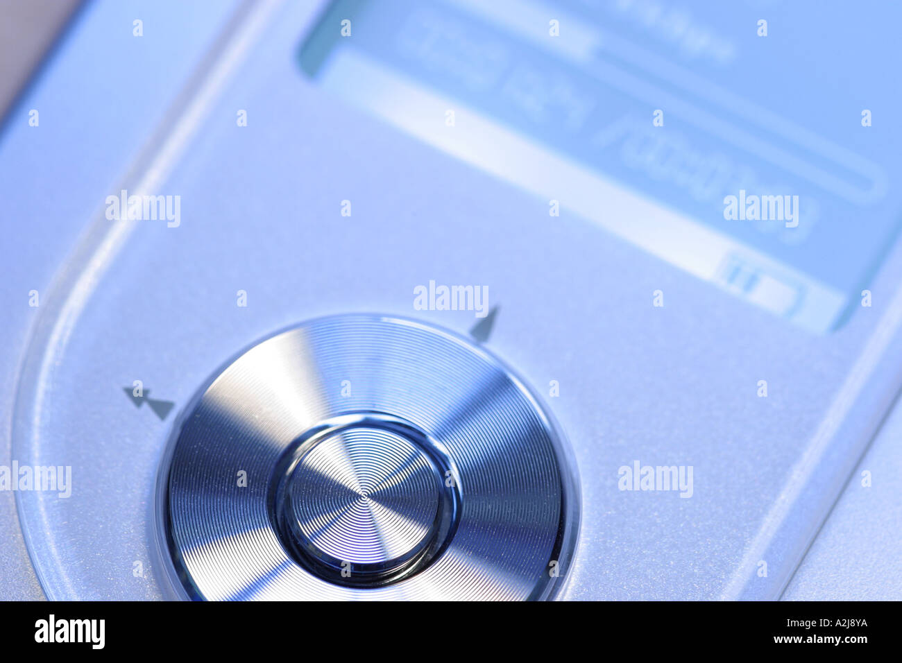 Lettore musicale MP3 sul pannello di comando e lo schermo Foto Stock