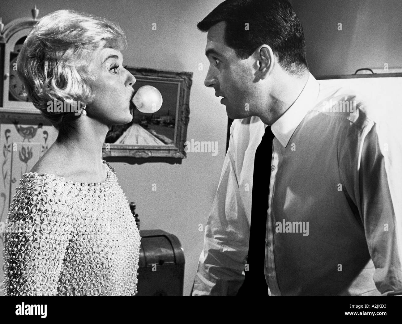 Amante TORNARE Doris Day e Rock Hudson nel film 1961 Foto Stock