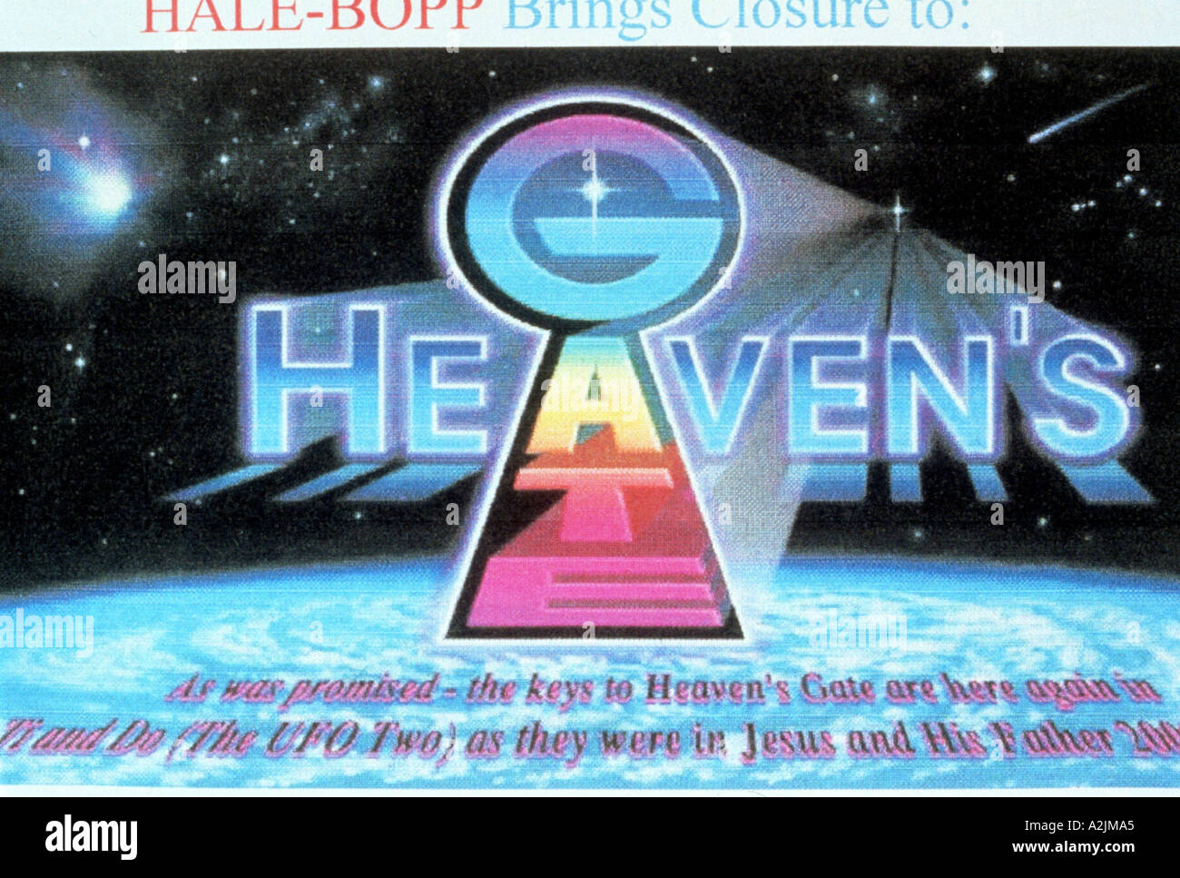 Il cielo S GATE la pagina iniziale del sito web di l'ex American culto religioso Foto Stock