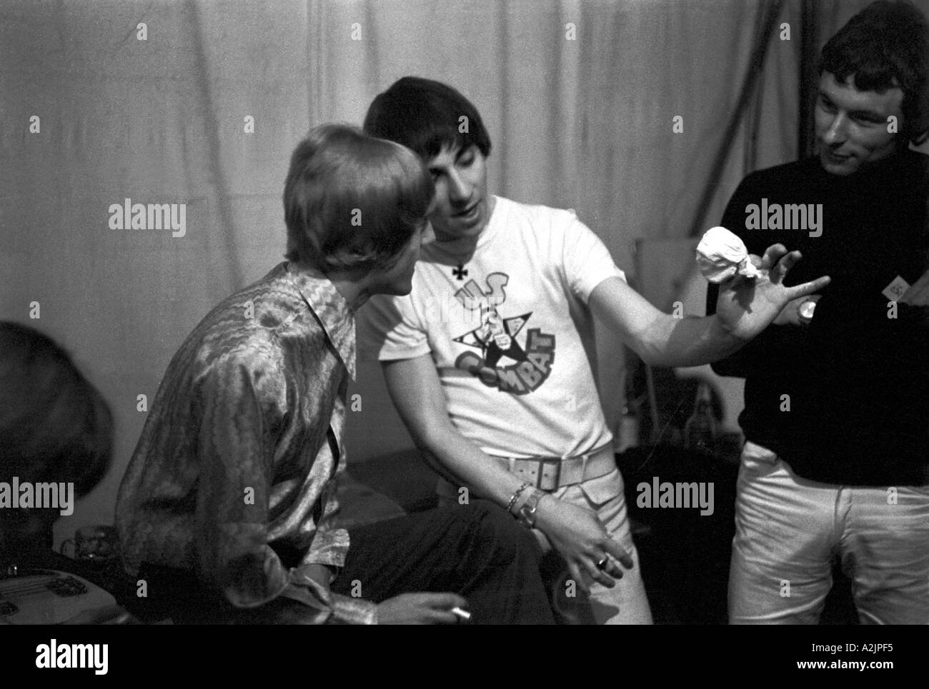 Il che Roger Daltrey sinistra e Keith Moon Foto Stock