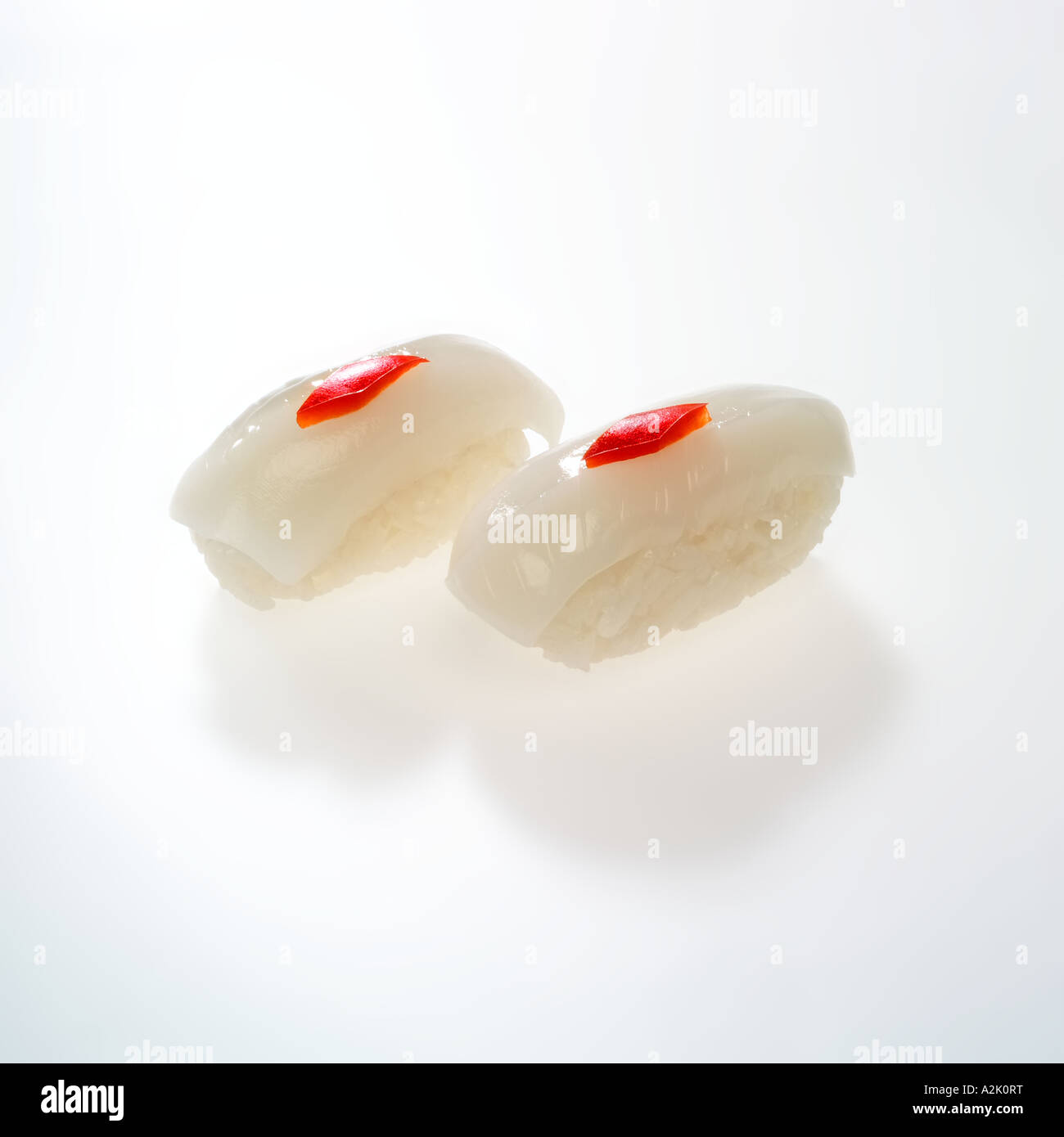 Calamari nigiri sushi giapponese Foto Stock