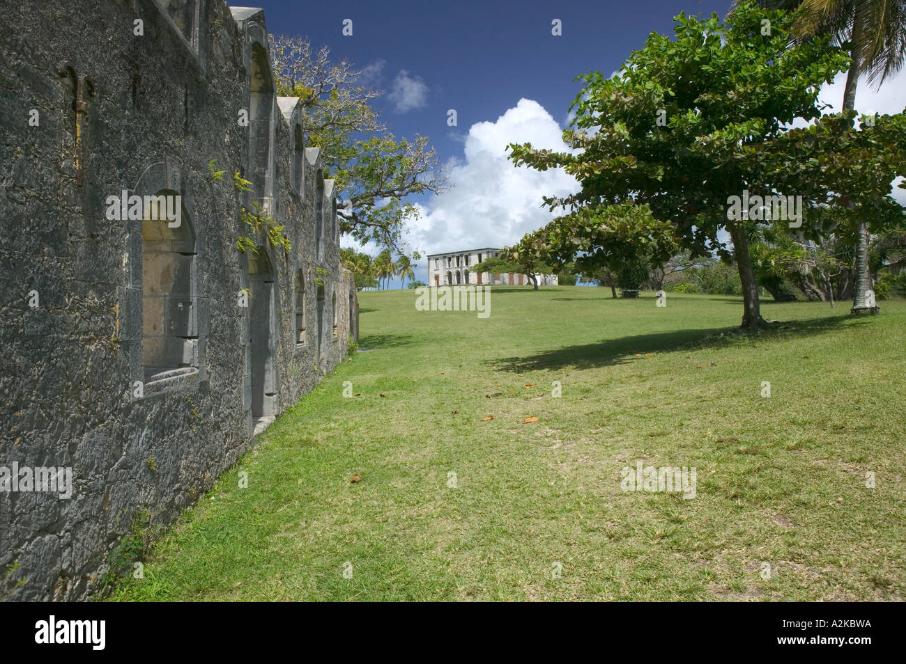 French West Indies, Guadalupa, Marie Galante, Isola, GRAND, BOURG: Chateau Murat, XVIII secolo lo zucchero Museo Station Wagon Foto Stock