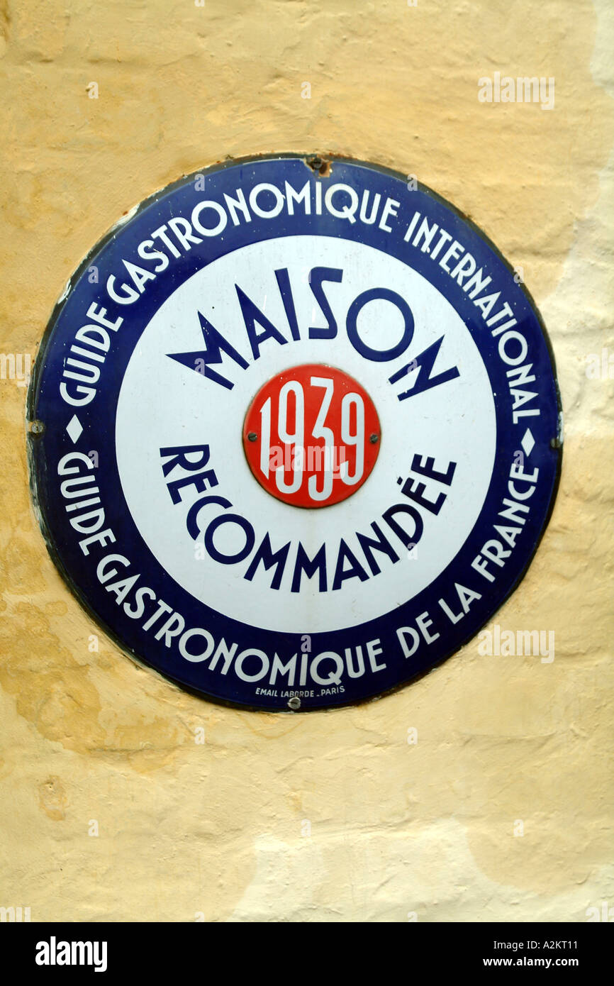 1939 maison recommande gastronomico segno internazionale a cerve Head pub Bray Berks Inghilterra Foto Stock