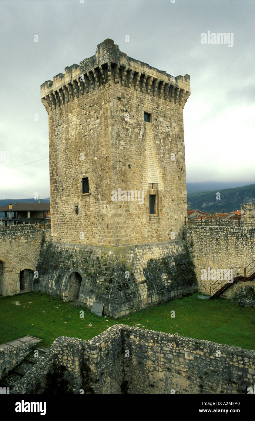 Il castello di Ortucchio Foto Stock