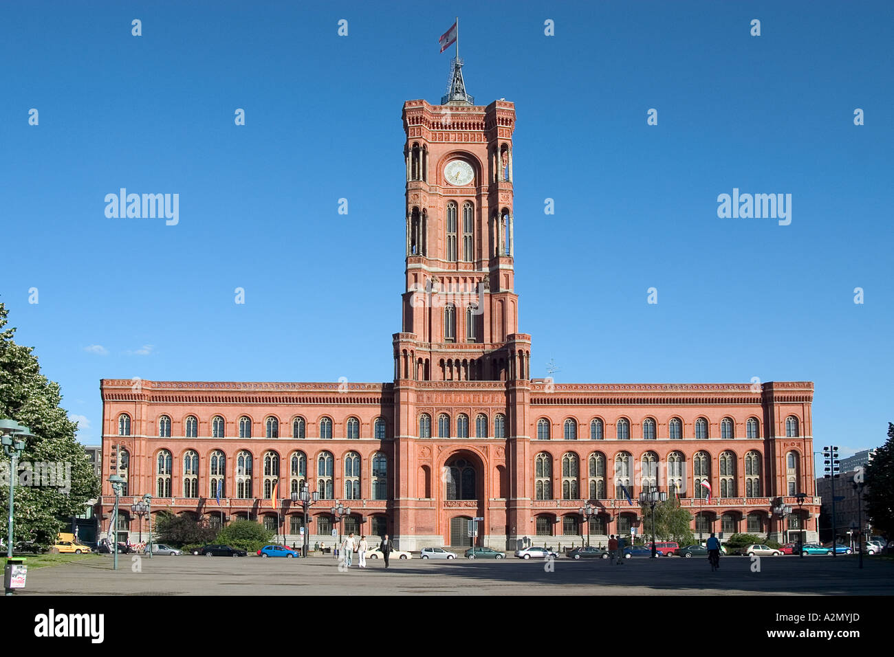 Mentre il municipio rosso; guildhall Foto Stock