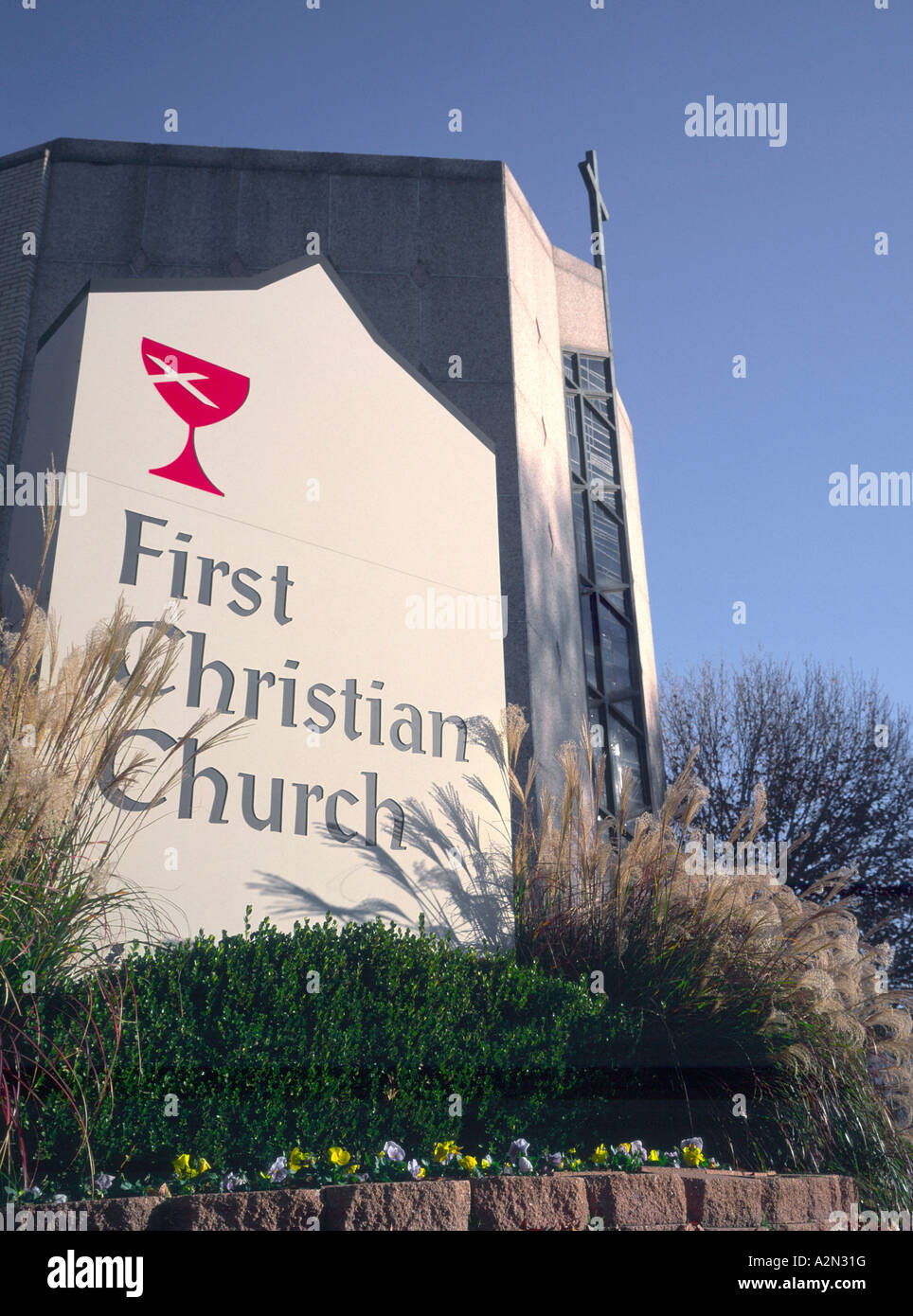 Tulsa Oklahoma USA prima chiesa cristiana Foto Stock