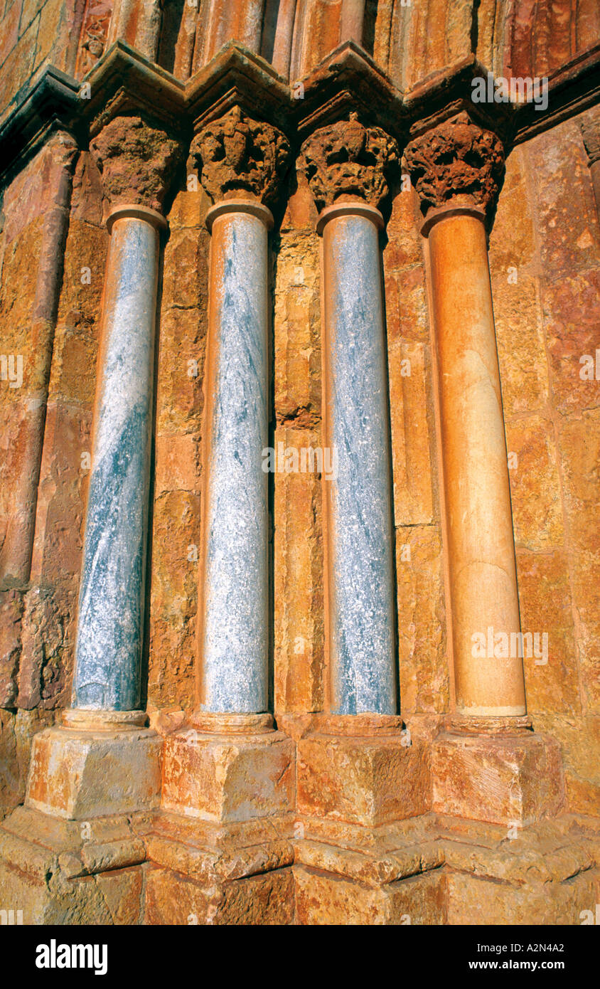 Dettaglio dell'ingresso della Cattedrale Sé Catedral Silves Algarve Portogallo Foto Stock