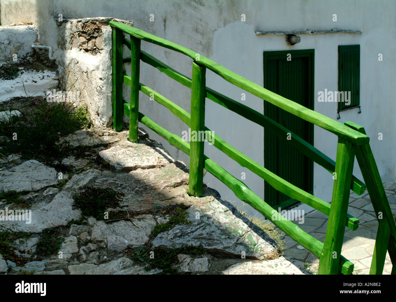 Alonissos città vecchia Alonissos Isola Grecia Foto Stock