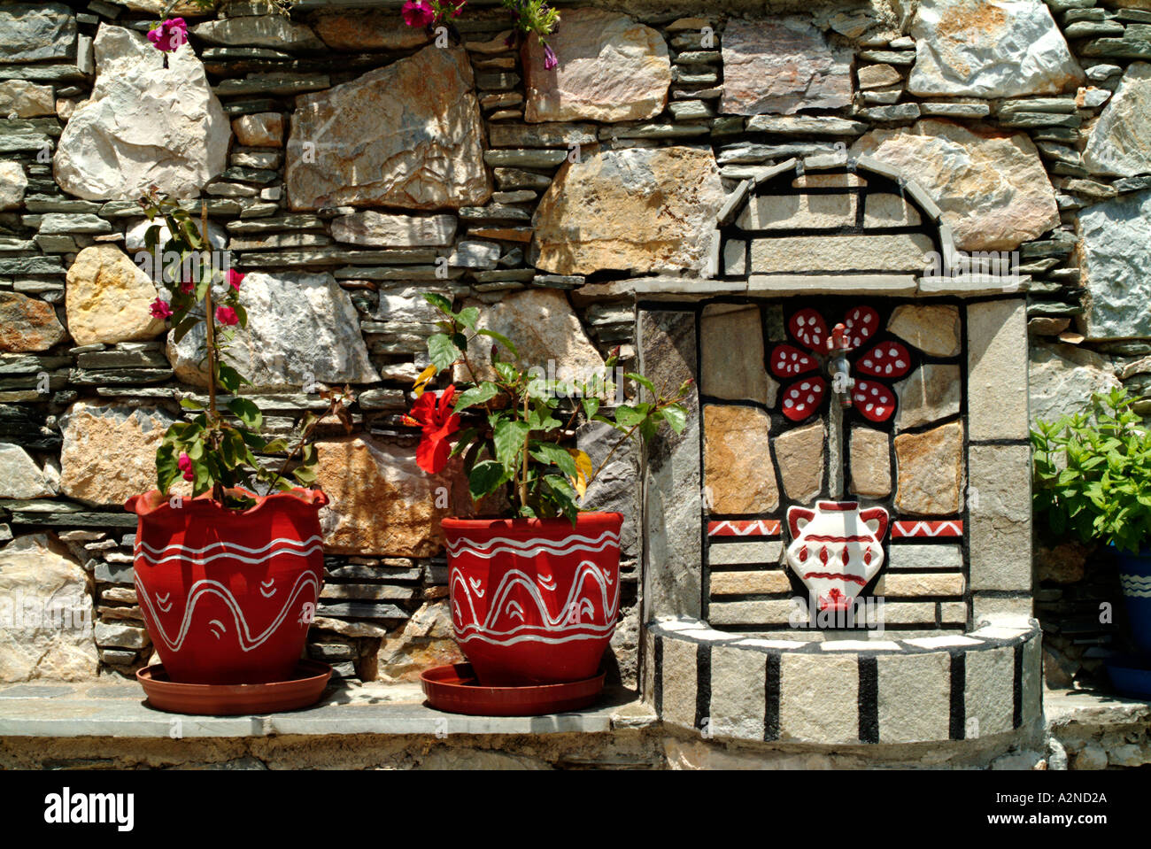Alonissos città vecchia Alonissos Isola Grecia Foto Stock