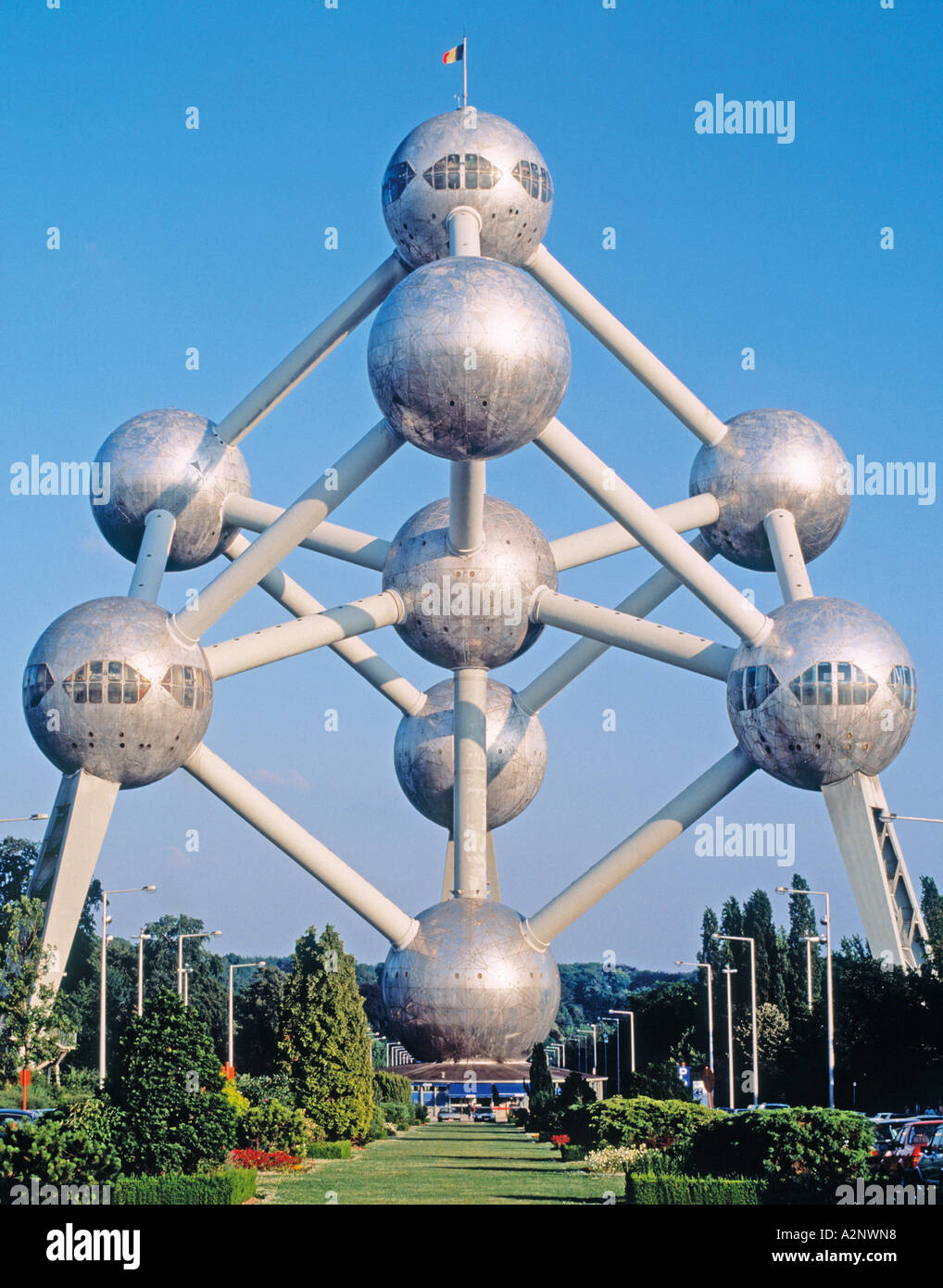 L'Atomium di Bruxelles, in Belgio Foto Stock