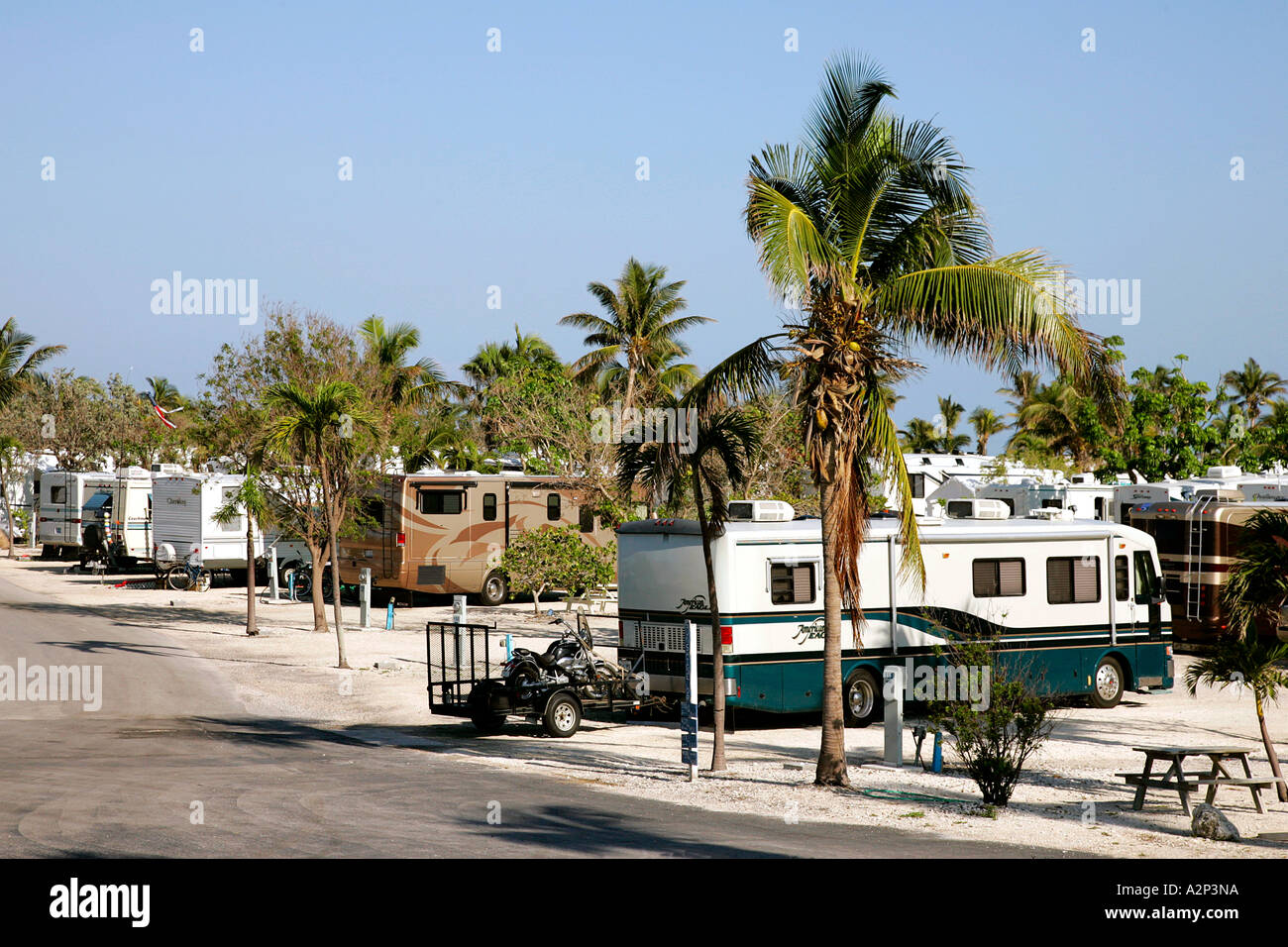 Caravan Park vista incredibile infinito infinito strada acqua vasto waterfront america americhe spiagge spiaggia costa diversi Foto Stock